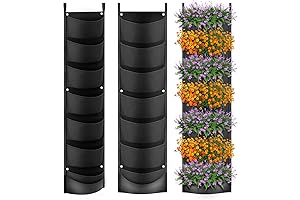 iPower 7-Pocket Hanging Vertical Wall Planter