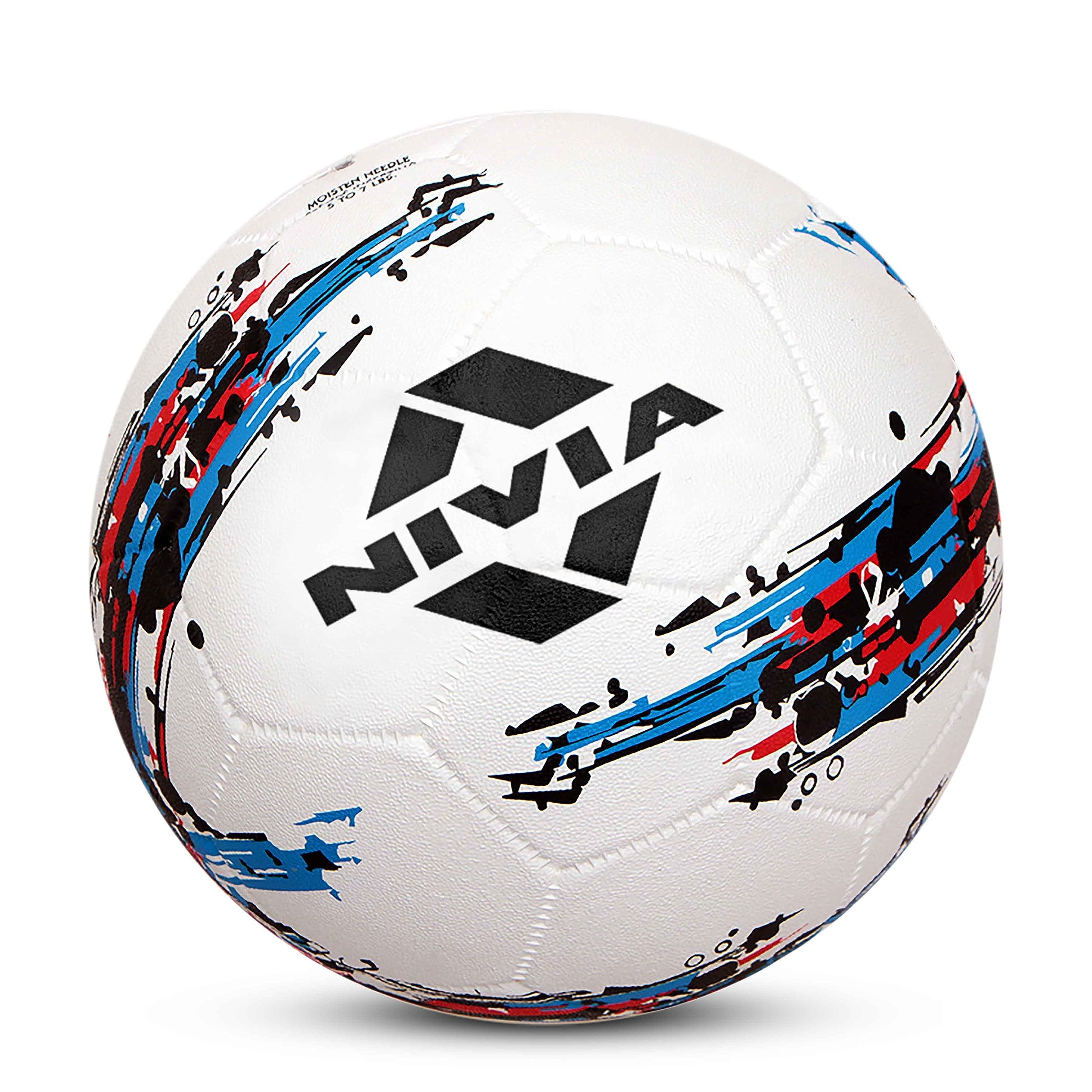 Nivia Storm Rubber Football, Size 5, (White) 1