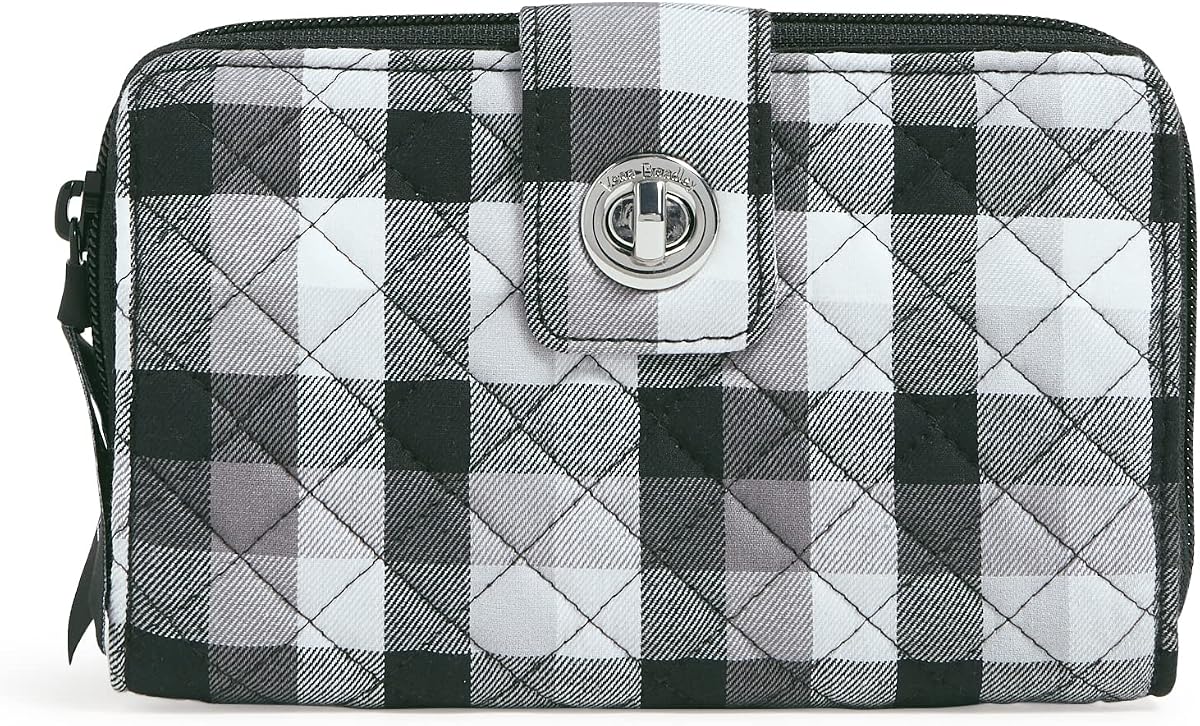 Cartera Turnlock de algodón con protección RFID