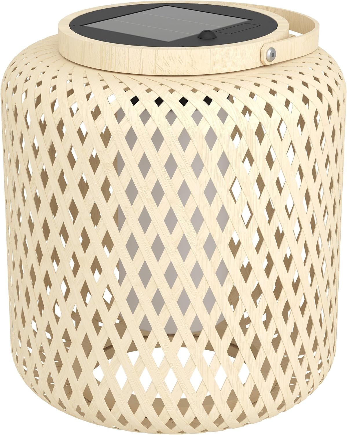 Eglo Marliano LED Table Lamp Outdoor Solar Powered Garden Patio Rattan Decoration Balcony Boho Lantern Wicker IP44