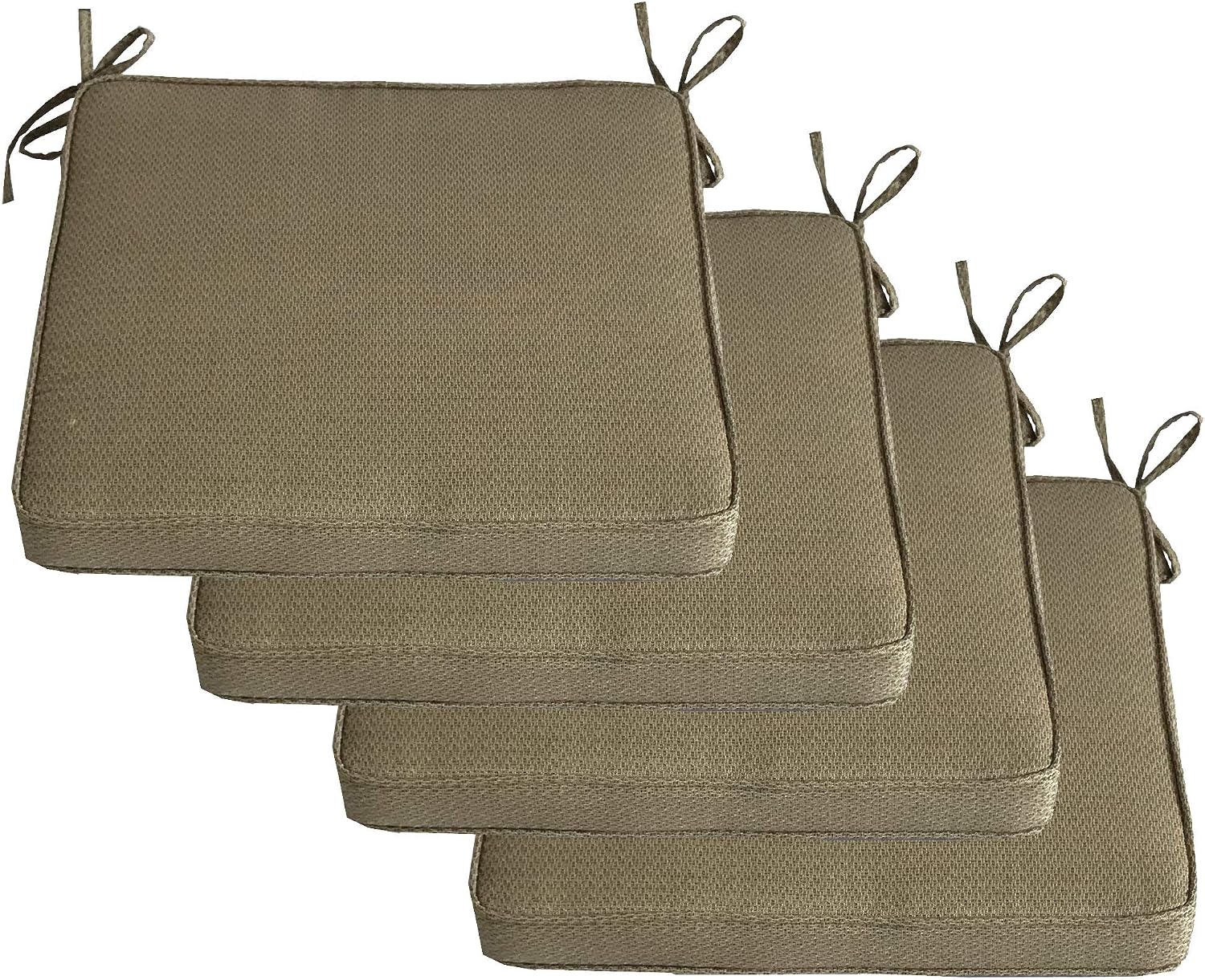 Comfort Classics Indoor/Outdoor SEAT Cushion Boxed and WELT 18X18X2.5 in Sunbrella Set of 4 (18 X 19 X 2.5, Melton)