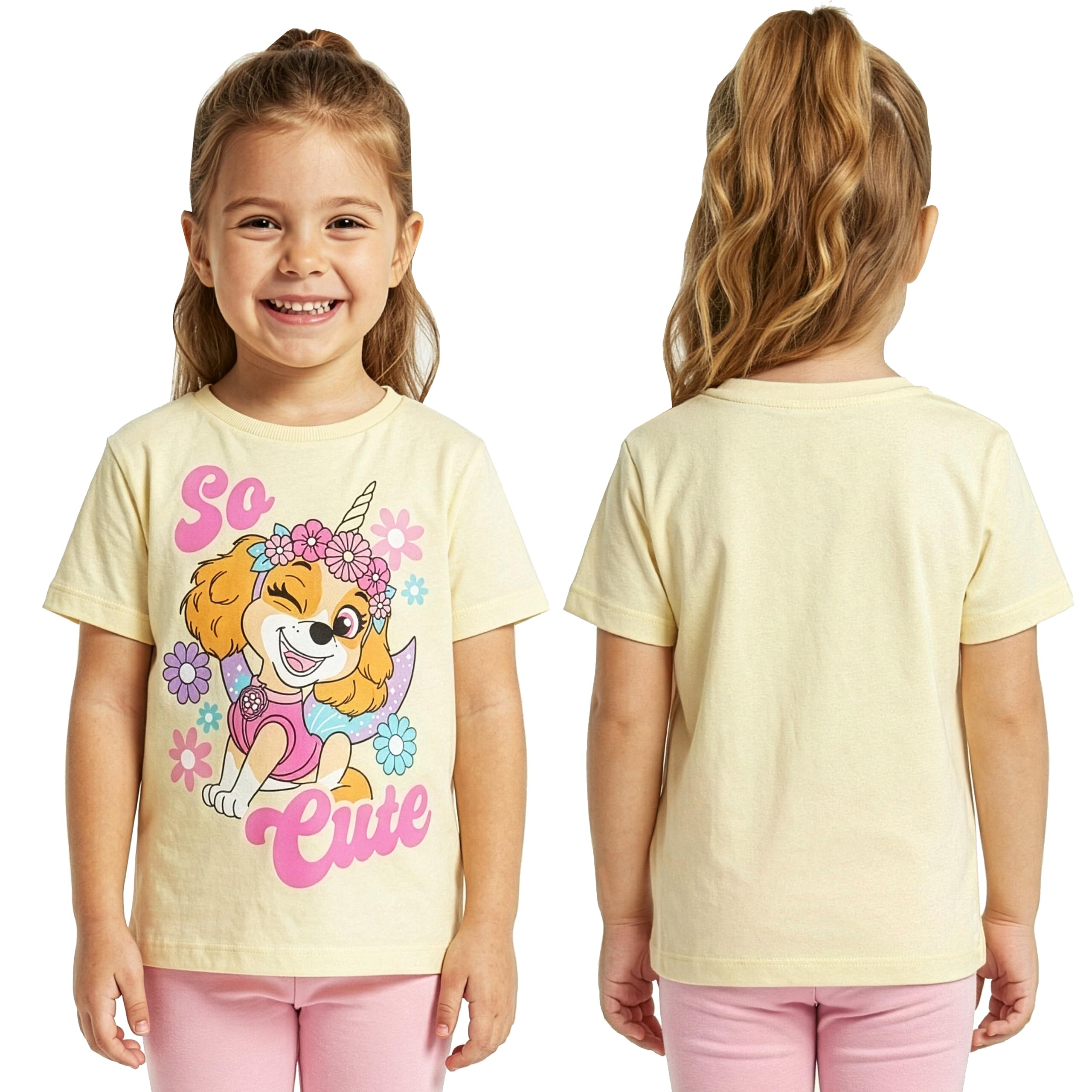 Paw Patrol Tshirt Bambino Confezione da 3, T Shirt Ragazza Skye Y Liberty, Magliette Bambina