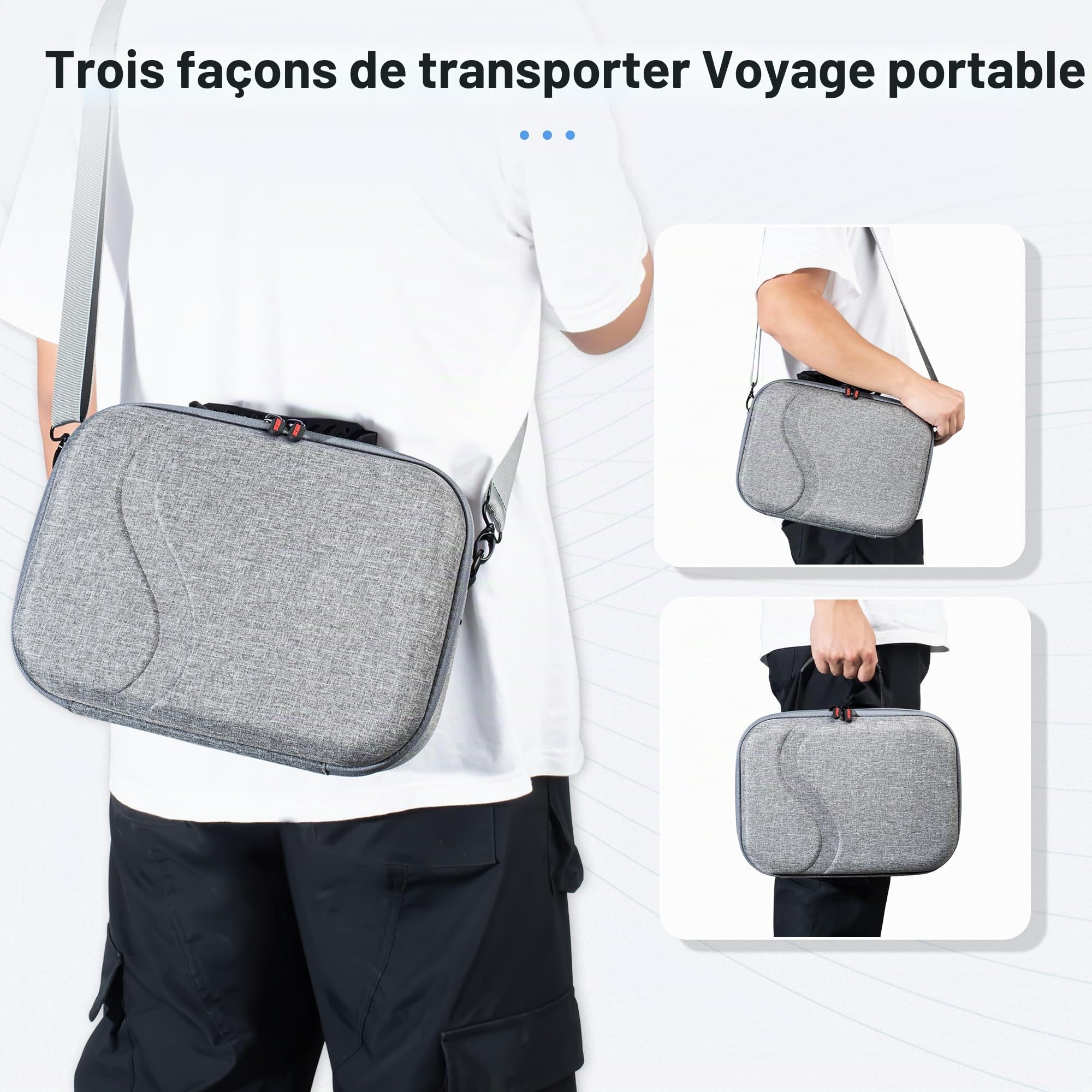 Grand étui de transport pour Meta Quest 3S, étui de voyage rigide compatible avec BOBOVR S3 Pro/Kiwi, manette Oculus Quest 3S et autres accessoires, grand sac de voyage à coque rigide (taille XL,