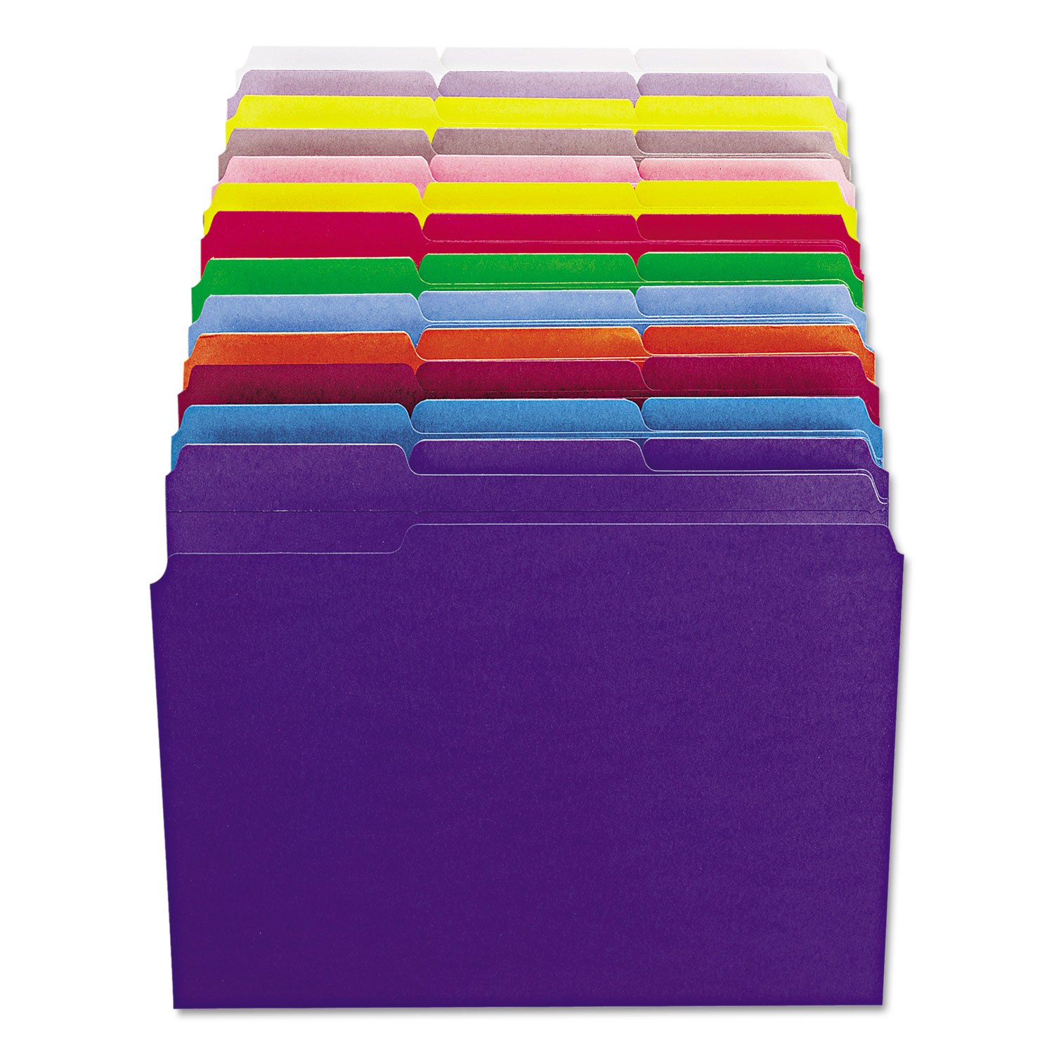 Smead Colored Folders Reinforced Tab Letter Blue Plastica Blu cartella