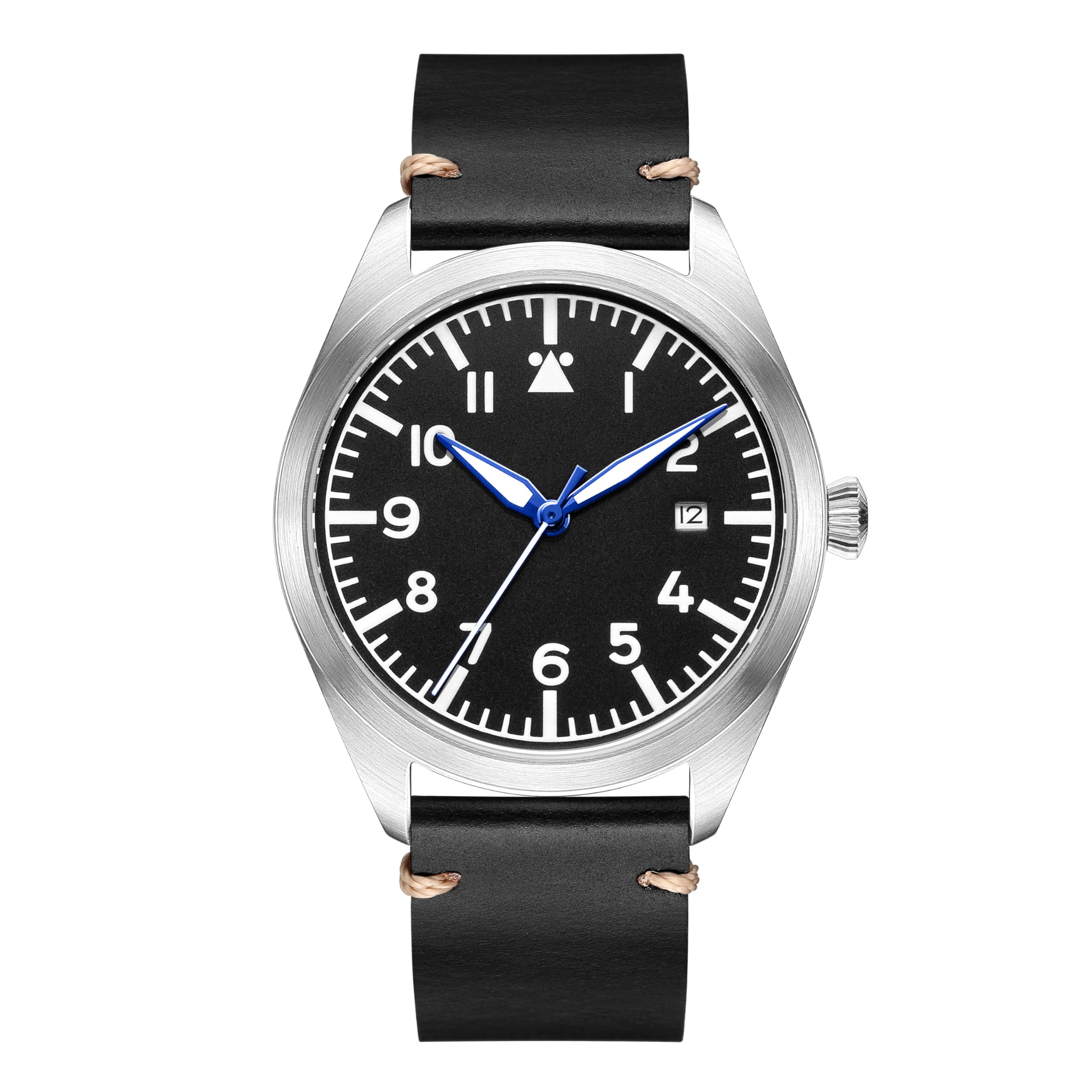 Boyarca Pilot Watch - Reloj de pulsera de aviador para hombre, movimiento automático, mecánico, caja de acero inoxidable, relojes luminosos e impermeables