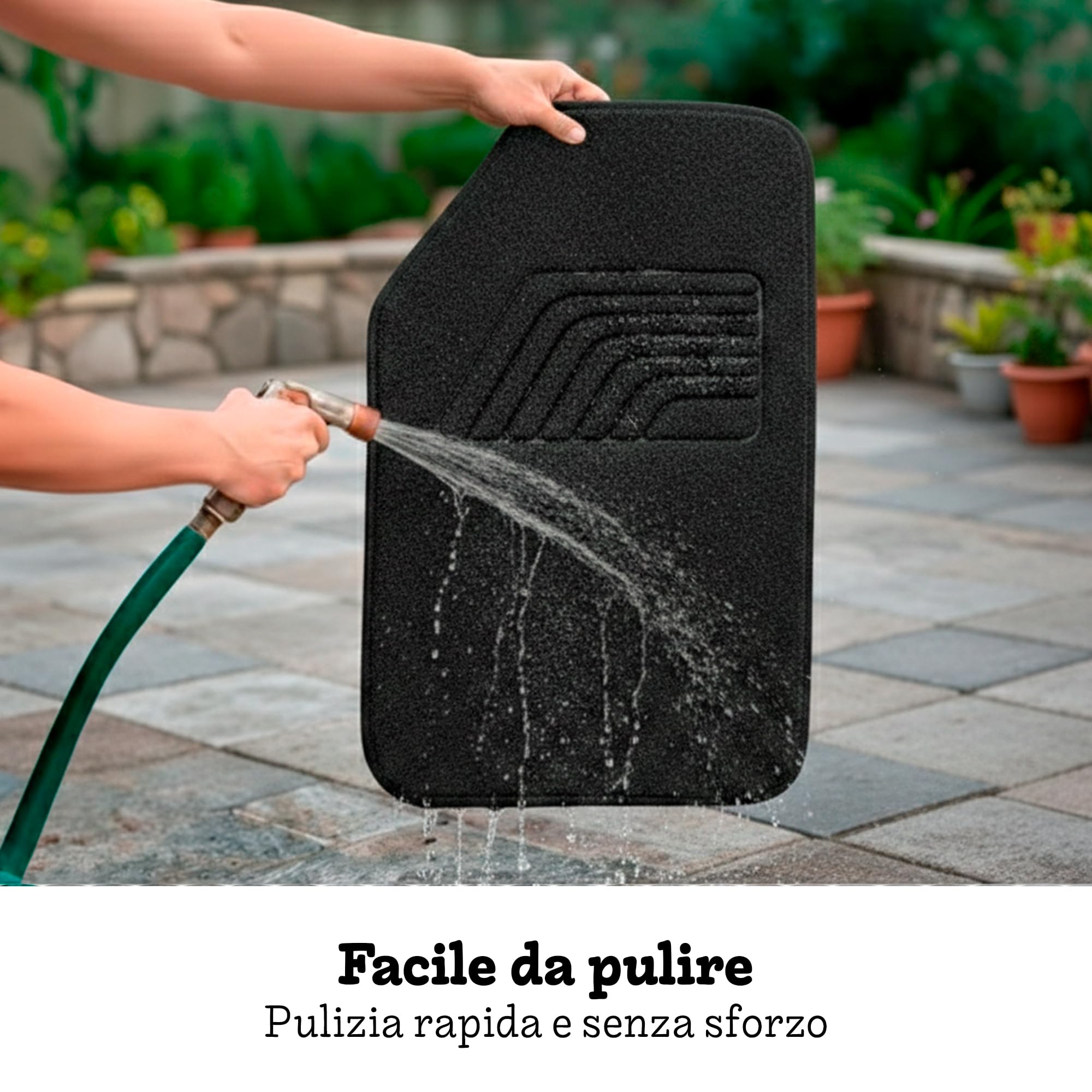 Tappetini auto universali, confezione da 4 pezzi (2 anteriori + 2 posteriori), tappetini auto in moquette, tappetino antiscivolo auto, facili da pulire, accessori interni per auto.