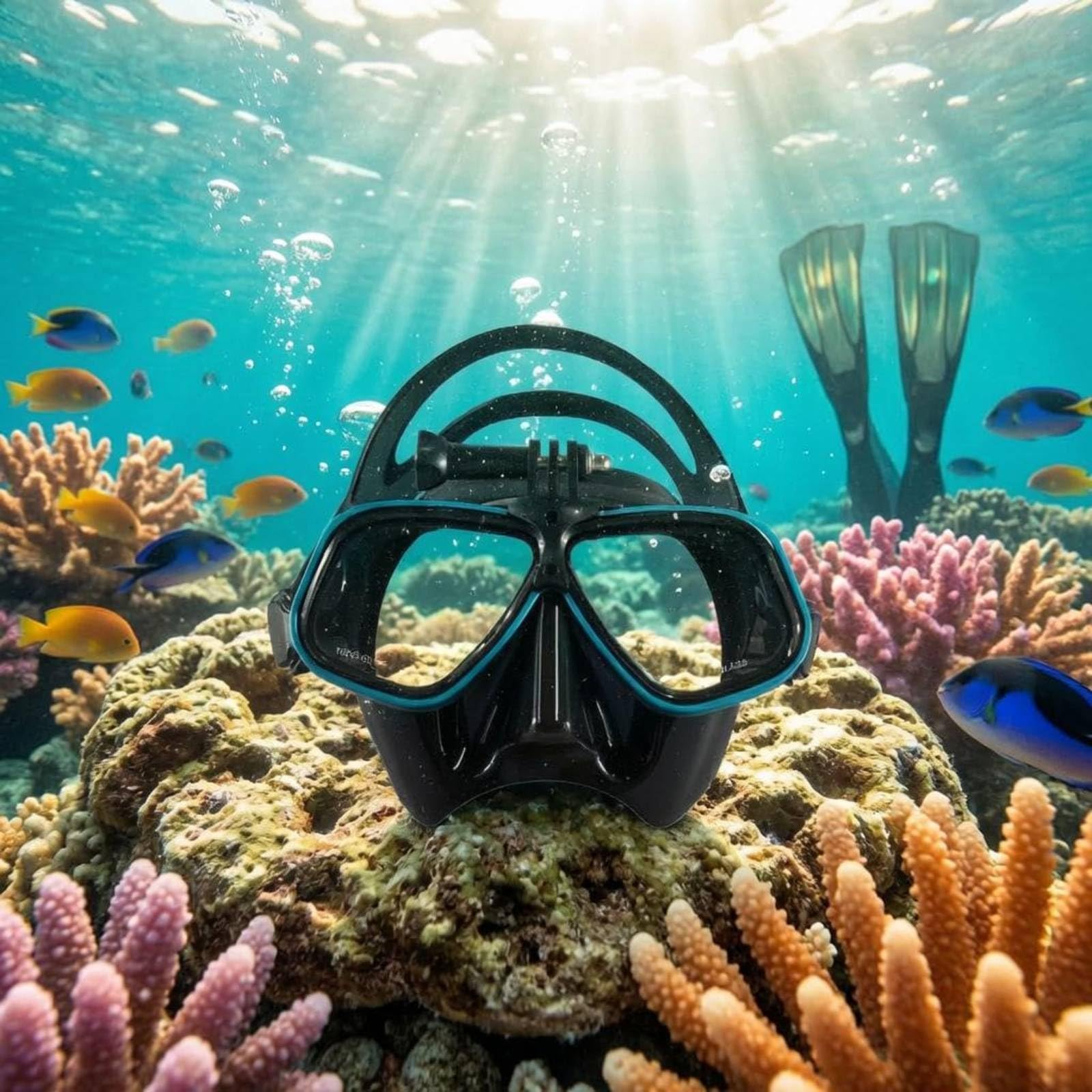 Maschera Low Volume Antiappannante Maschera Subacquea a Doppia Lente Antifog per Freediving