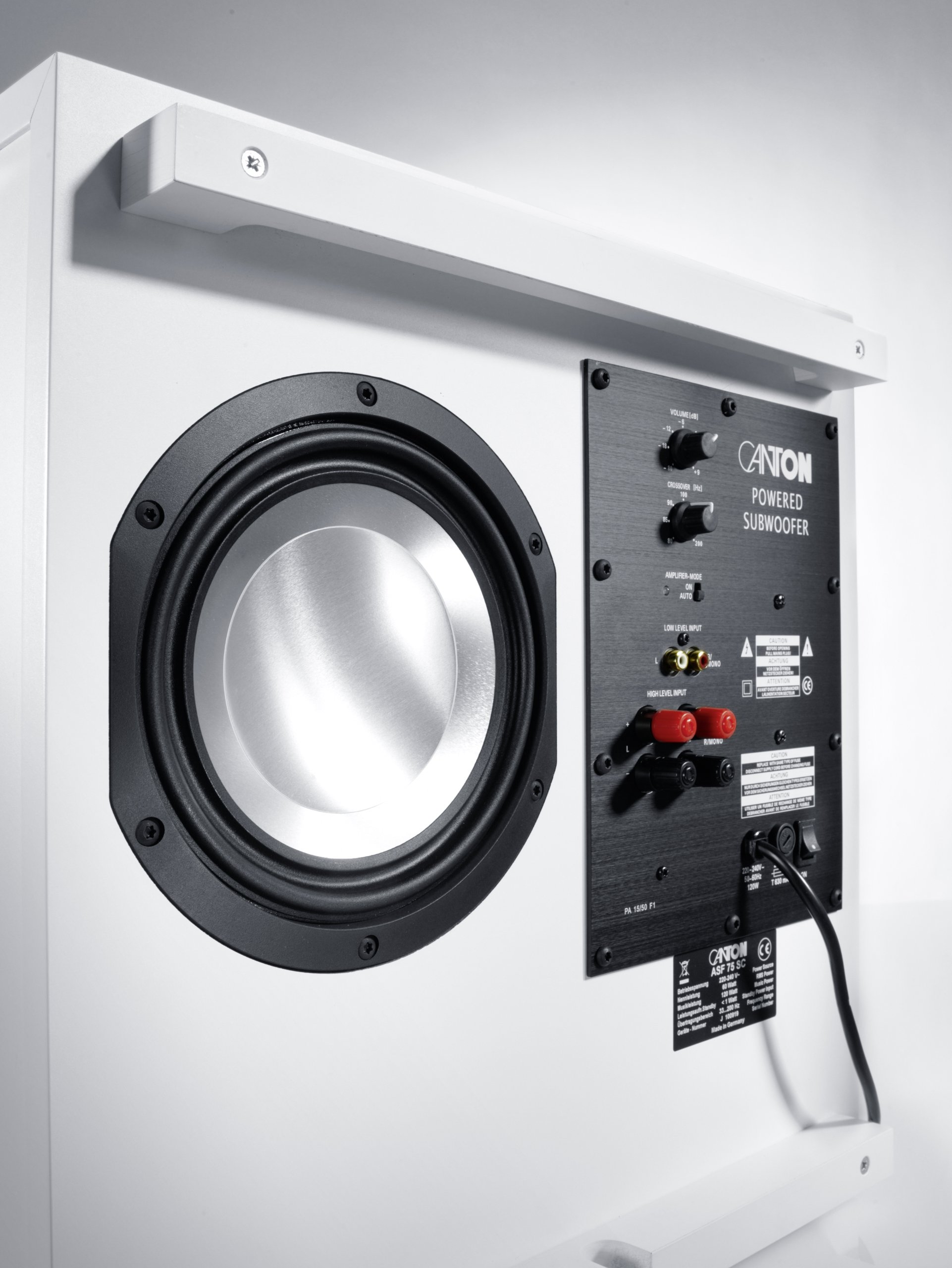 Canton ASF 75 SC aktiver Subwoofer (60/120 Watt) weiss (Stück)
