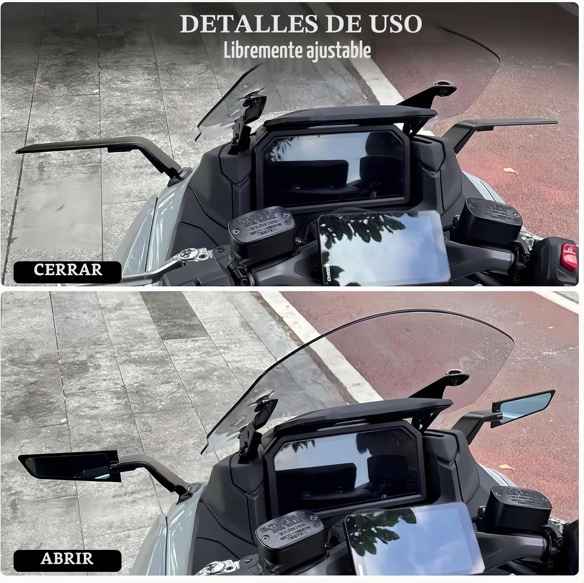 Espejos retrovisores para motocicleta para Yamaha T-MAX 560 2025. Espejos delanteros para manillar de motocicleta, 1 par, ajustables y giratorios. Accesorios.