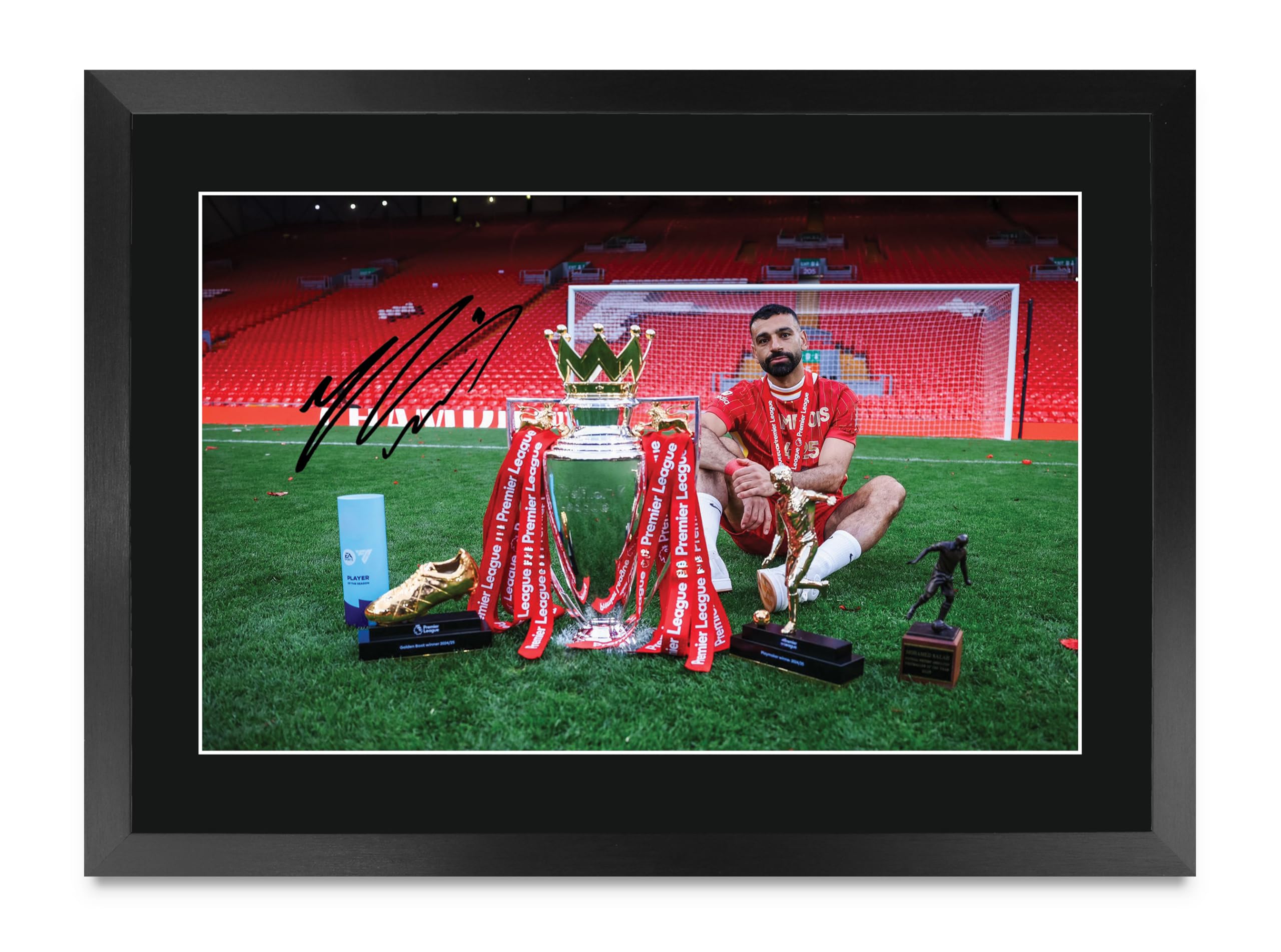 HWC Trading Mo Salah Gifts Printed Signed Autograph Picture for Football Fans and Supporters (ID-000024) - A3 Framed — image 1
