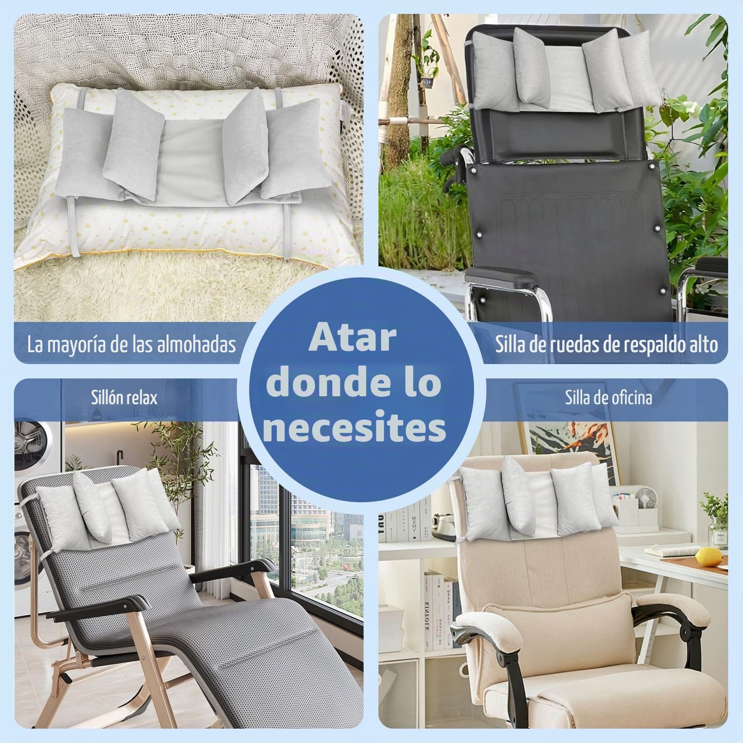 Almohada estabilizadora de cuello, almohada postoperatoria para dormir erguido, entrenamiento de sueño de espalda y lateral, cuña de posicionamiento de cama para ancianos postrados en cama