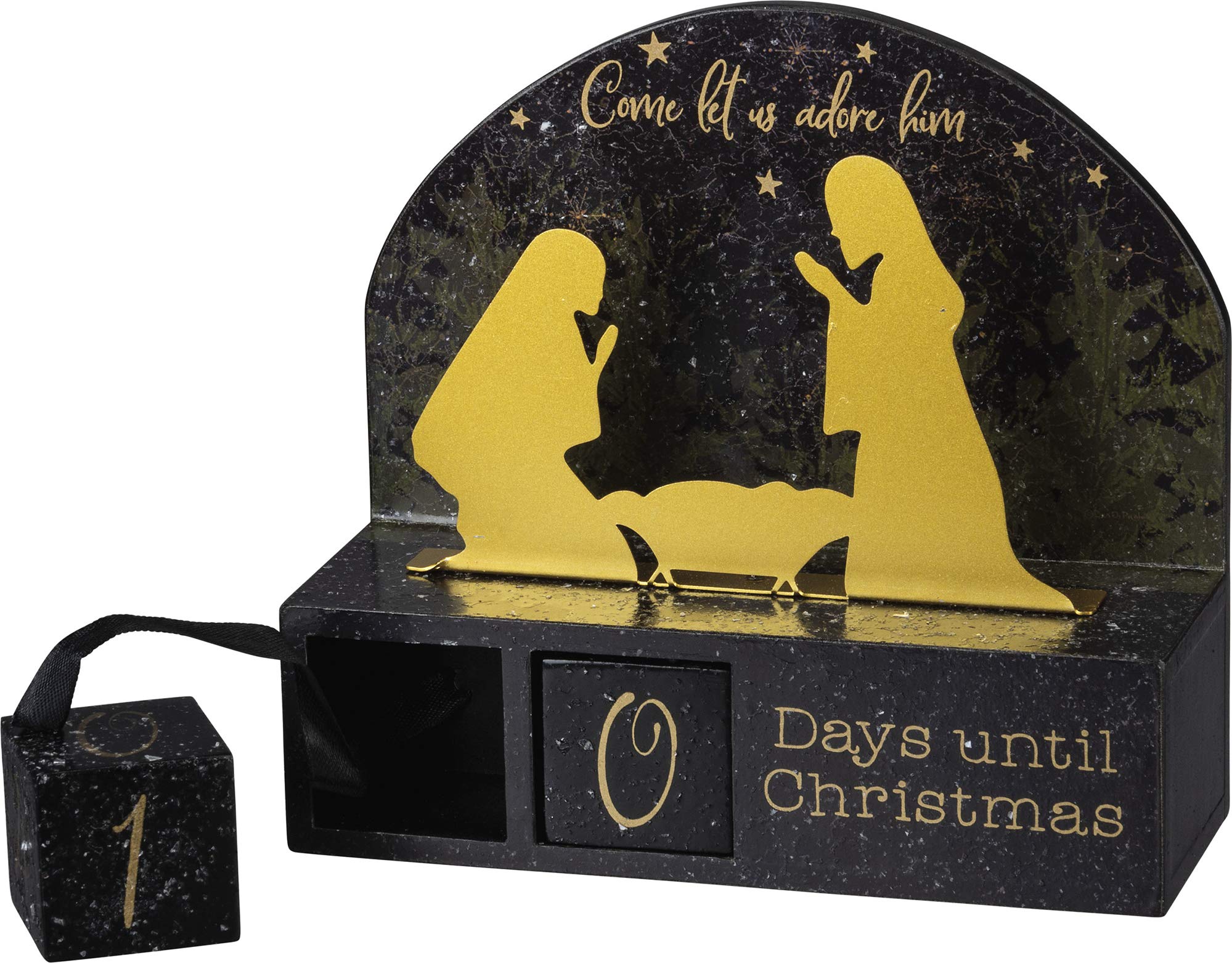 Primitives by Kathy Christmas Countdown Blocks - Nativity Come Let Us Adore Him