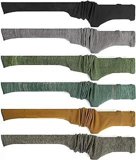 GUGULUZA Extra-Thick Gun Sock for Rifles and Shotguns, 6-Pack Silicone-Treated Gun Socks, 52 inch Knit Rifle Sock Gun Sleeve for Storage (Mixed Color)