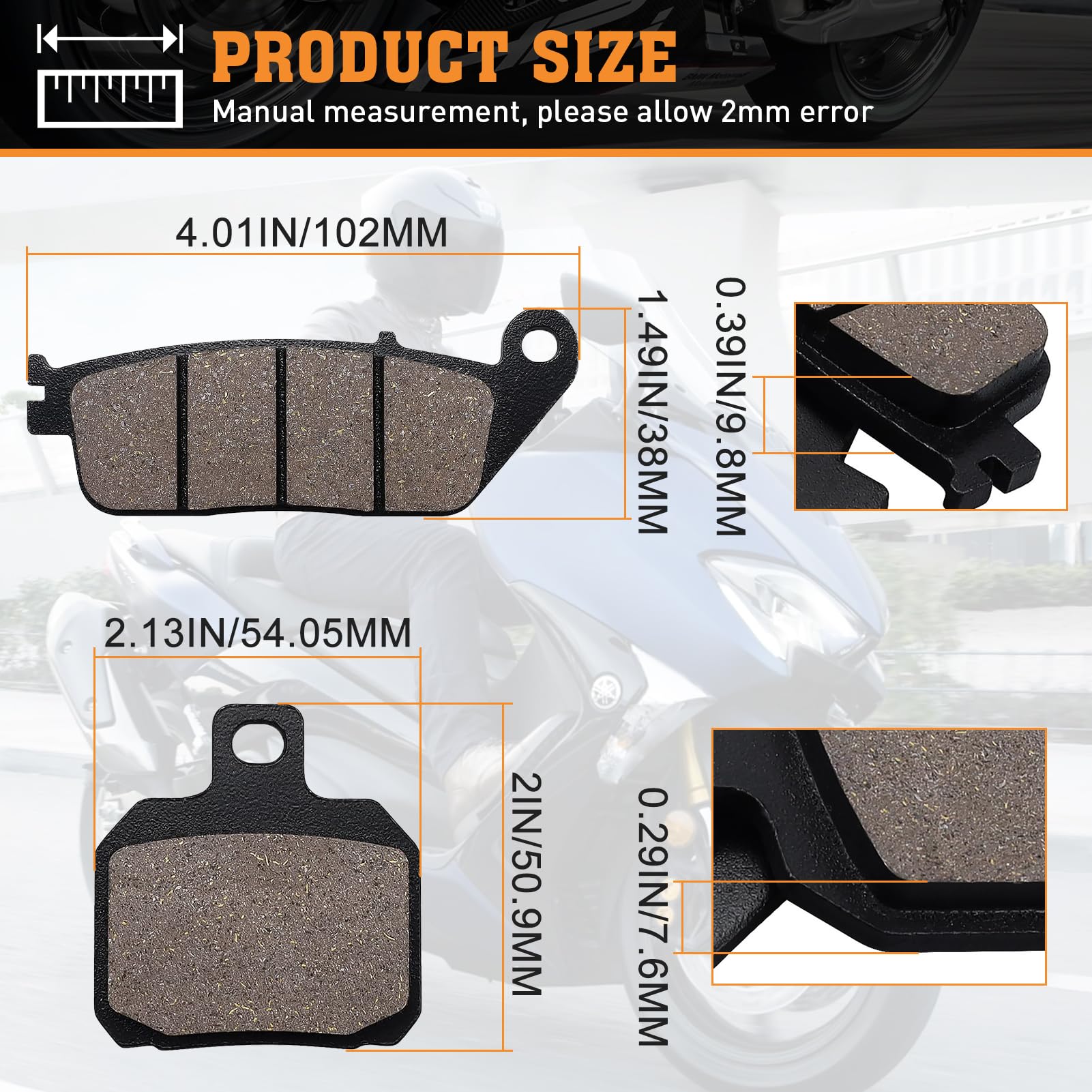 Pastillas De Freno Para Scooter Speedfight 1/2, Jetforce, Elyseo 50 - 45x35 Mm, Delanteras/Traseras