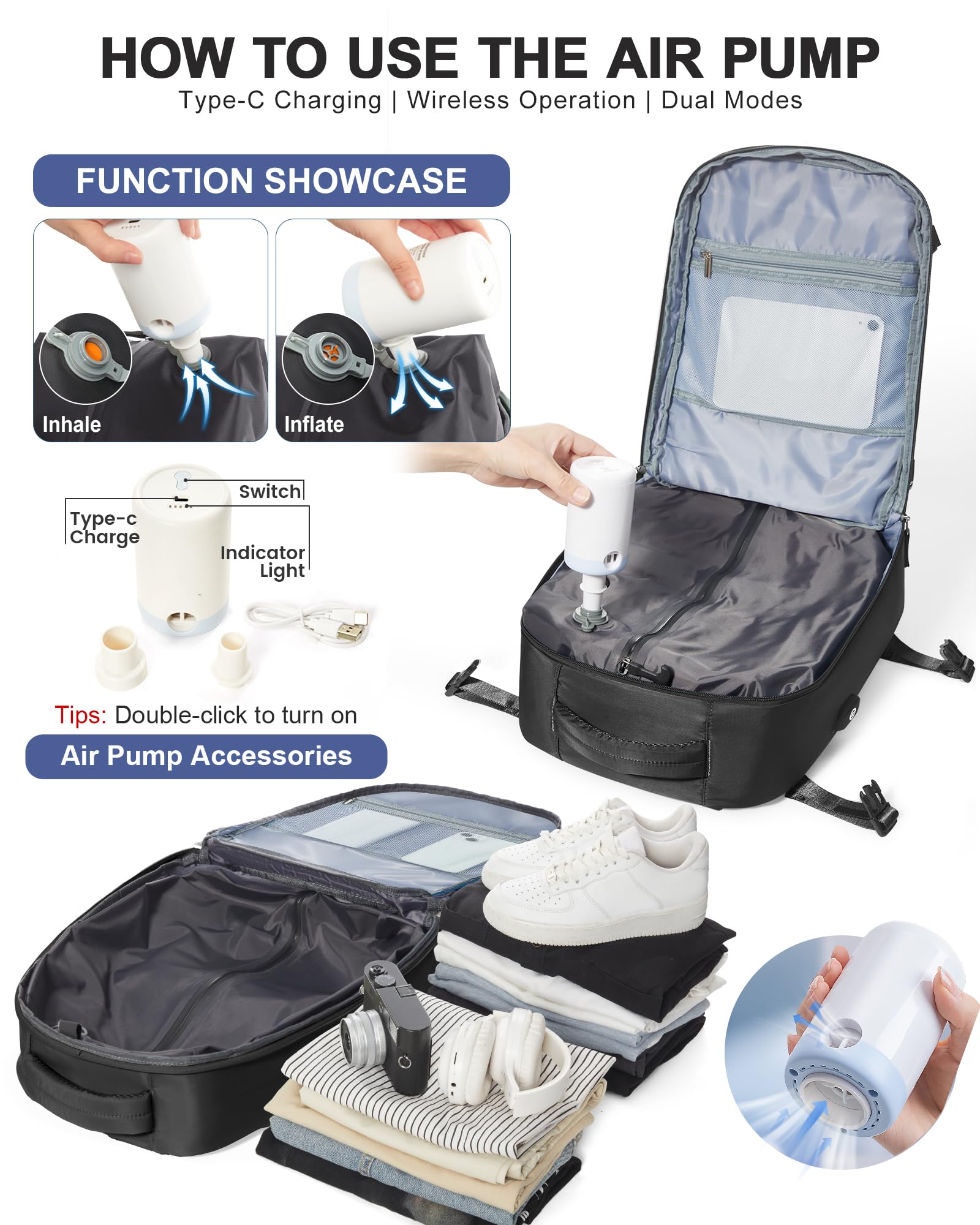 livbote Zaino da Viaggio 40x30x20 Vueling Zaini Impermeabile Aereo Ryanair 40x20x30 Wizzair Zaino per Bagaglio sotto sedile