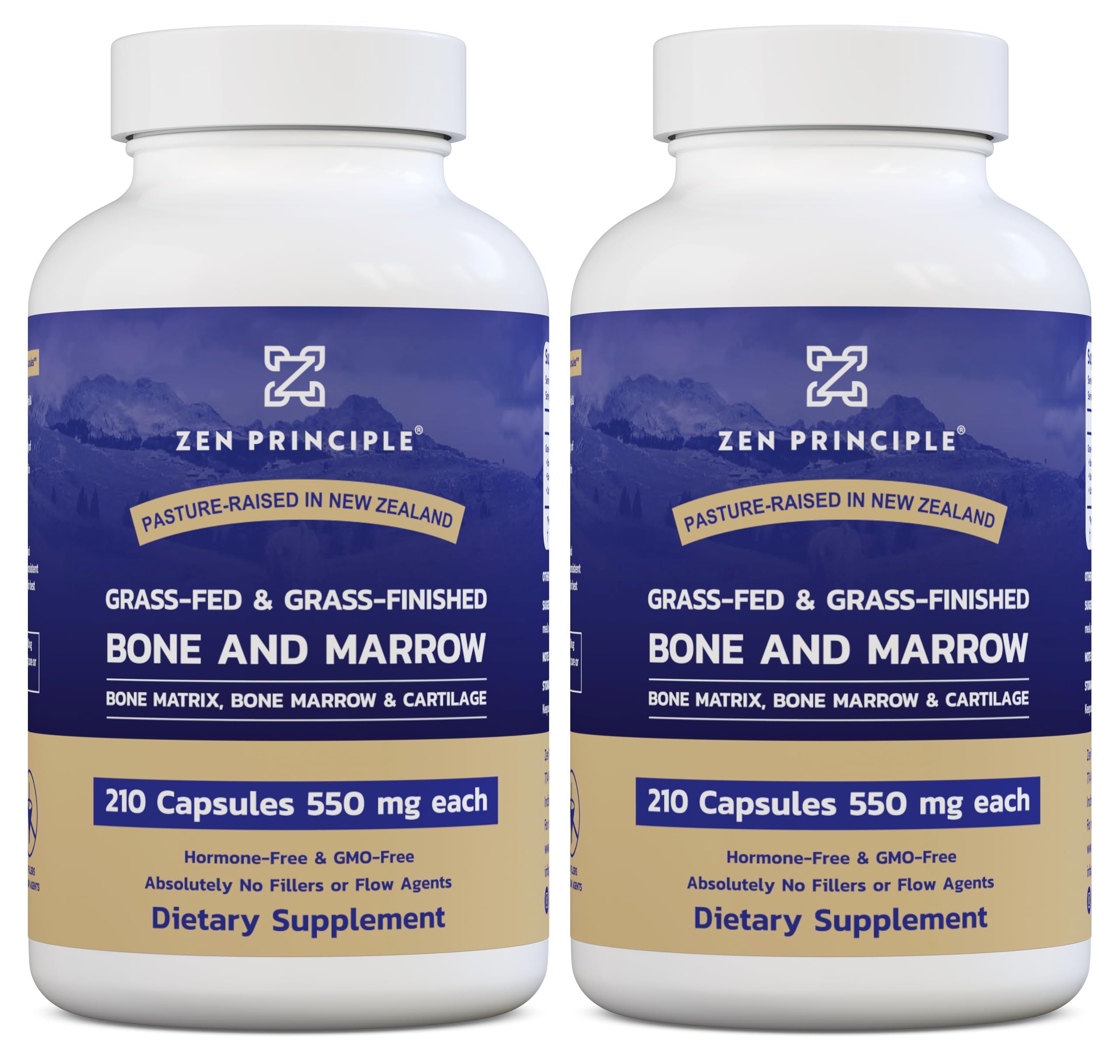Sponsored Ad - Zen Principle Grass Fed Beef Bone Marrow Supplement, 3300mg. Skin, Oral Health, and Joint Support. Promotes Whole-Body Wellness. Whole Bone Extract, 2-Pack, 420 Capsules (210 Capsules Per Bottle).