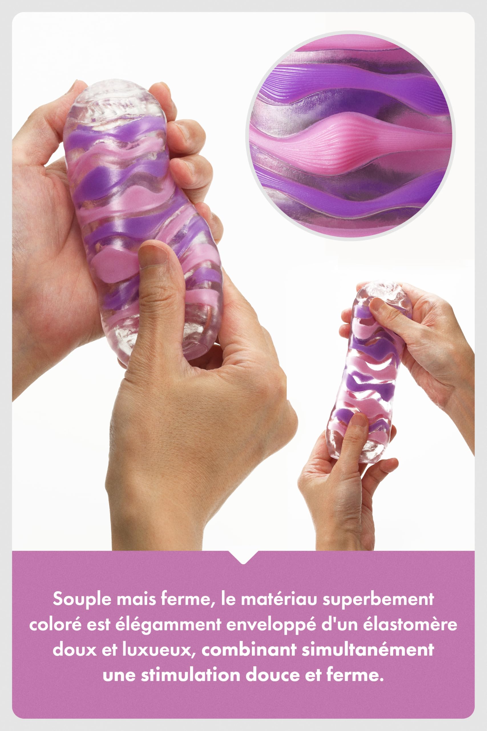 TENGA ARTE DRAPE - Masturbateur manuel réutilisable - Détails souples et doux