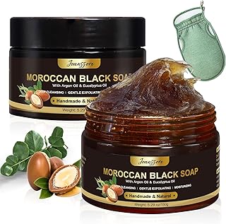 Paquete de 2 Hammam de jabón negro marroquí, ...