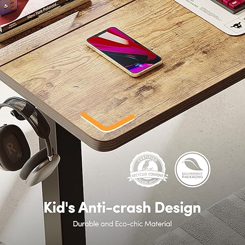 Miniatura 6 de FAMISKY Escritorio eléctrico de pie, escritorio de altura ajustable de 40 x 24 pulgadas, estación de trabajo ergonómica para oficina en casa con