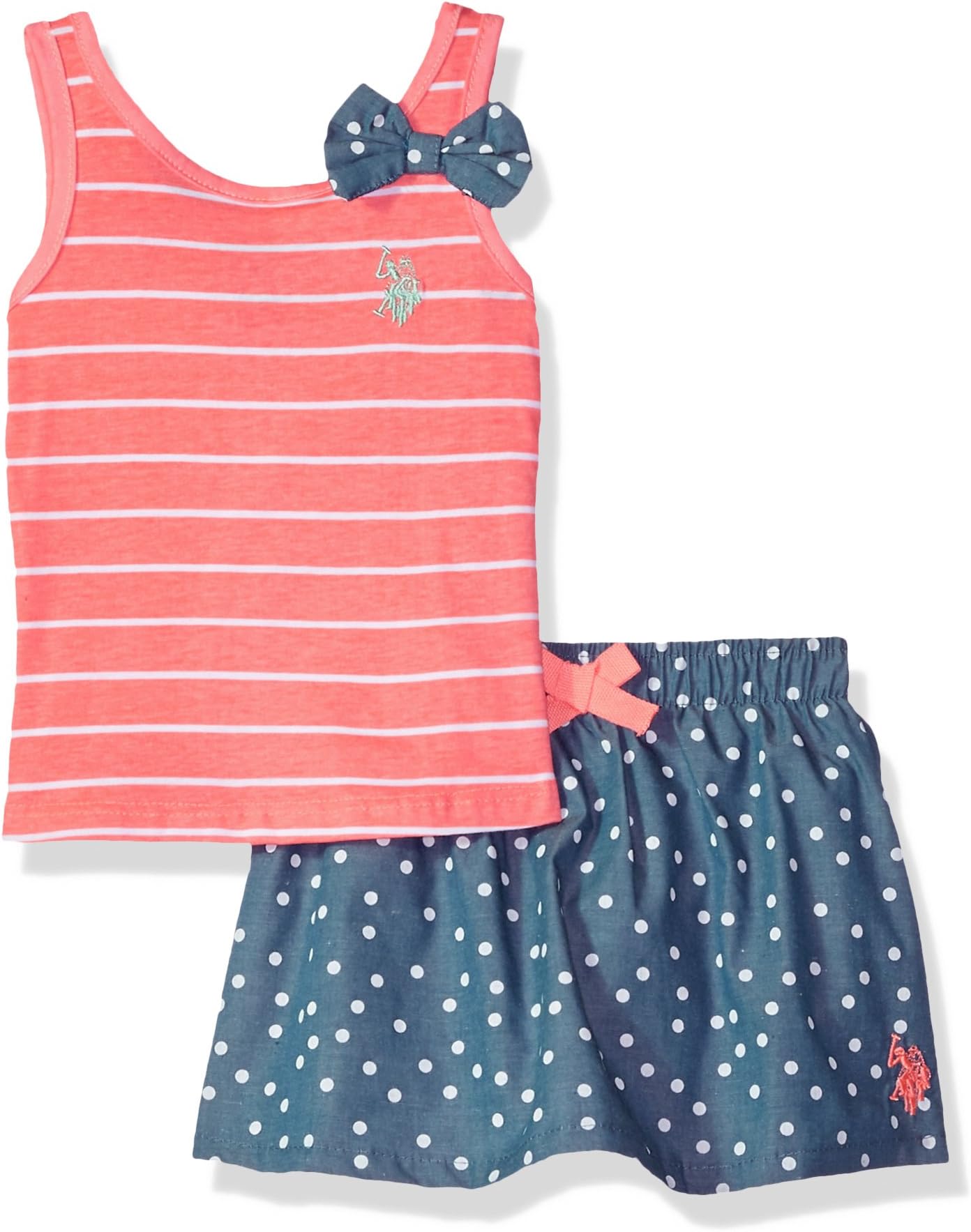 U.S. Polo Assn. baby-girls Fashion Top and Skirt Set