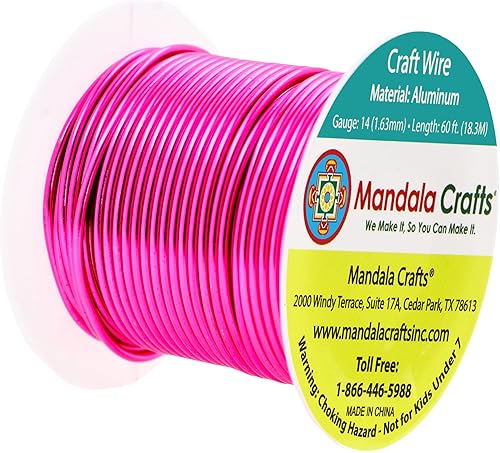 Vista 487 de Mandala Crafts Alambre de aluminio anodizado de calibre 8 para hacer joyas, alambre neutro flexible de color de 128 pies, flexible y flexible