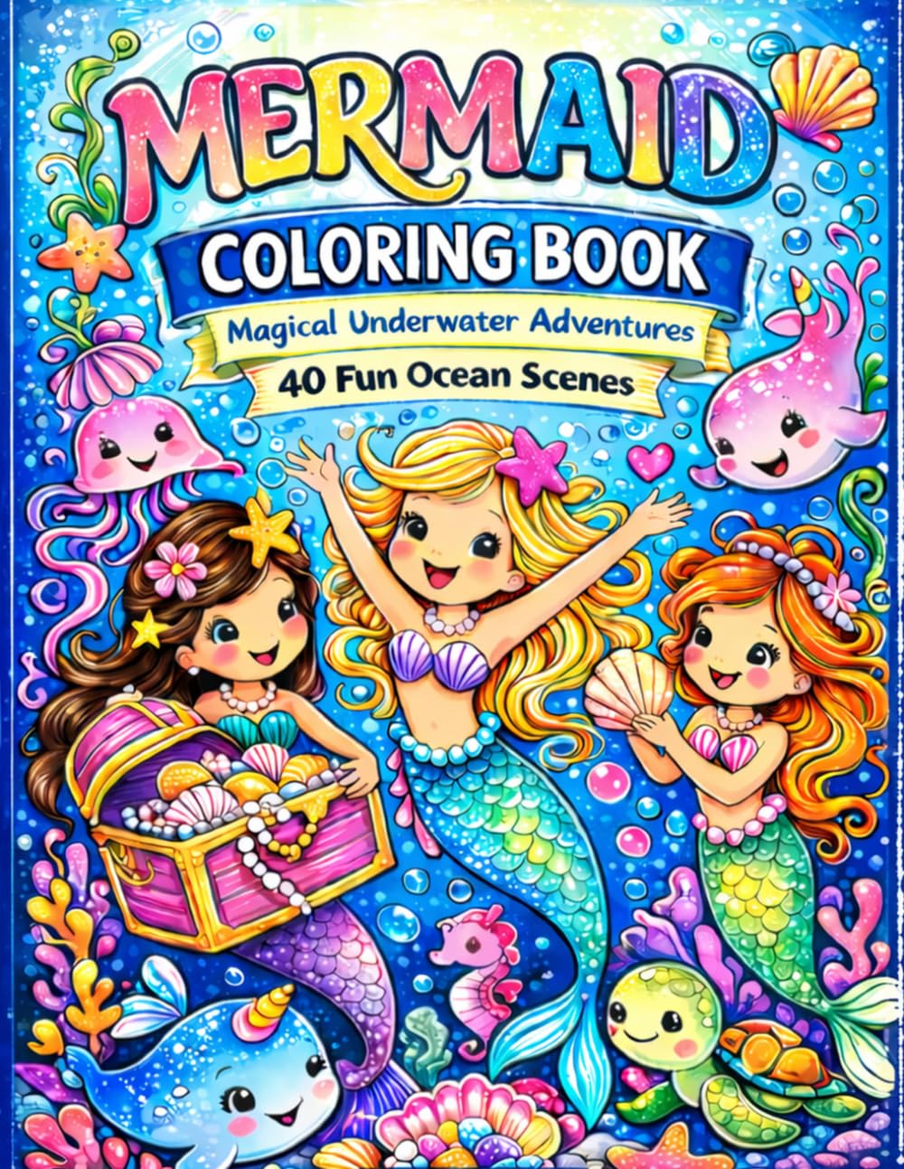 Mermaid Coloring Book: Magical Underwater Adventures