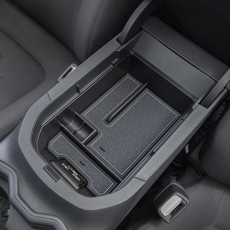 Organizador de bandeja do console central JDMCAR cinza para Toyota RAV4 2019–2025 – 1 unidade