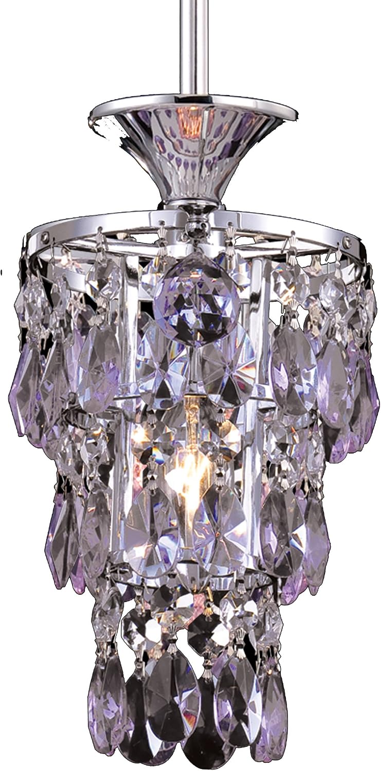 Dale Tiffany GH80297 Pandora Mini Pendant Light, Polished Chrome Finish
