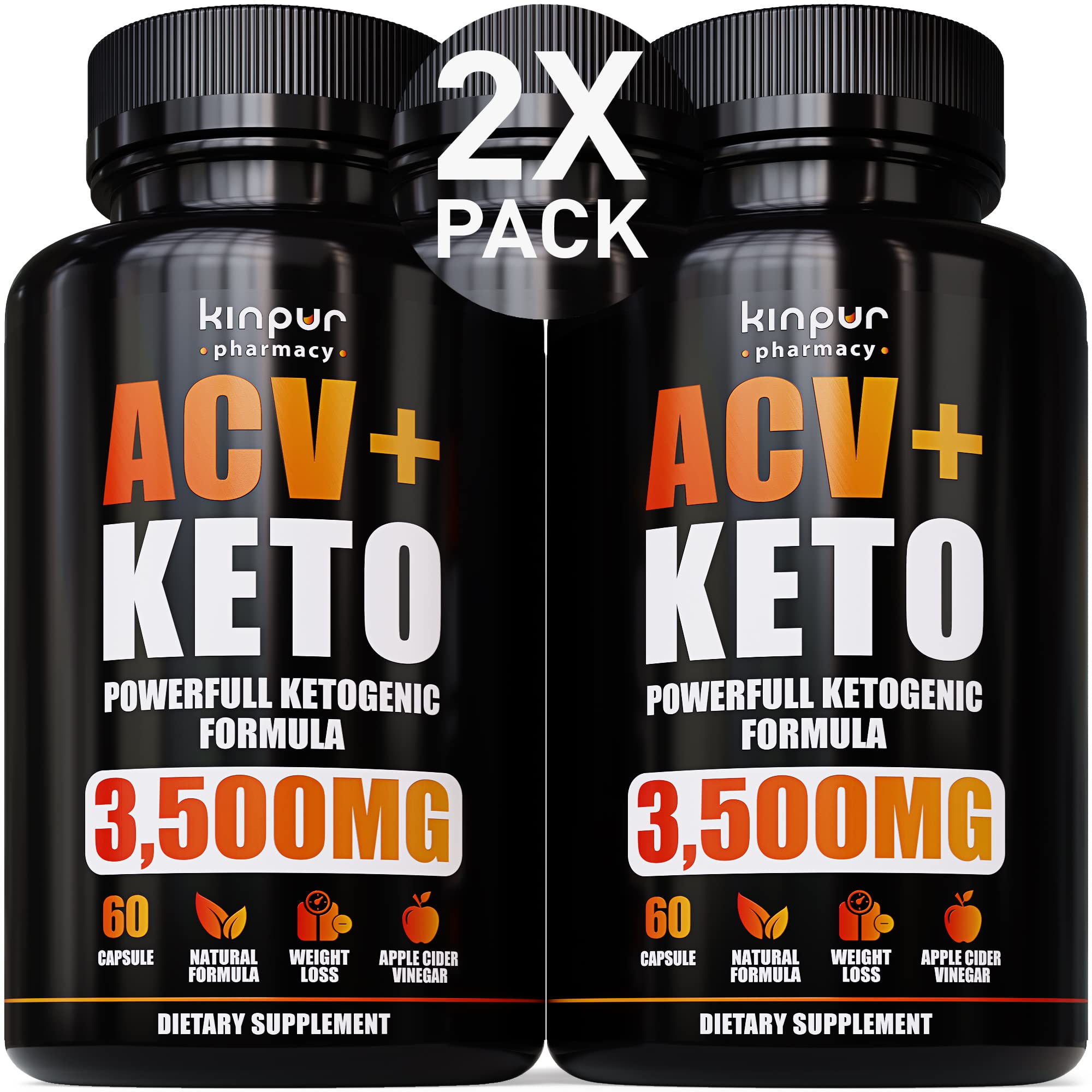 Premium Apple Cider Vinegar Keto Pills - Supplement for Good Focus, Brain Function, Mental Clarity - Support Energy Level, Digestion - Immunity Supplement - American Quality - 120 Capsules in Total