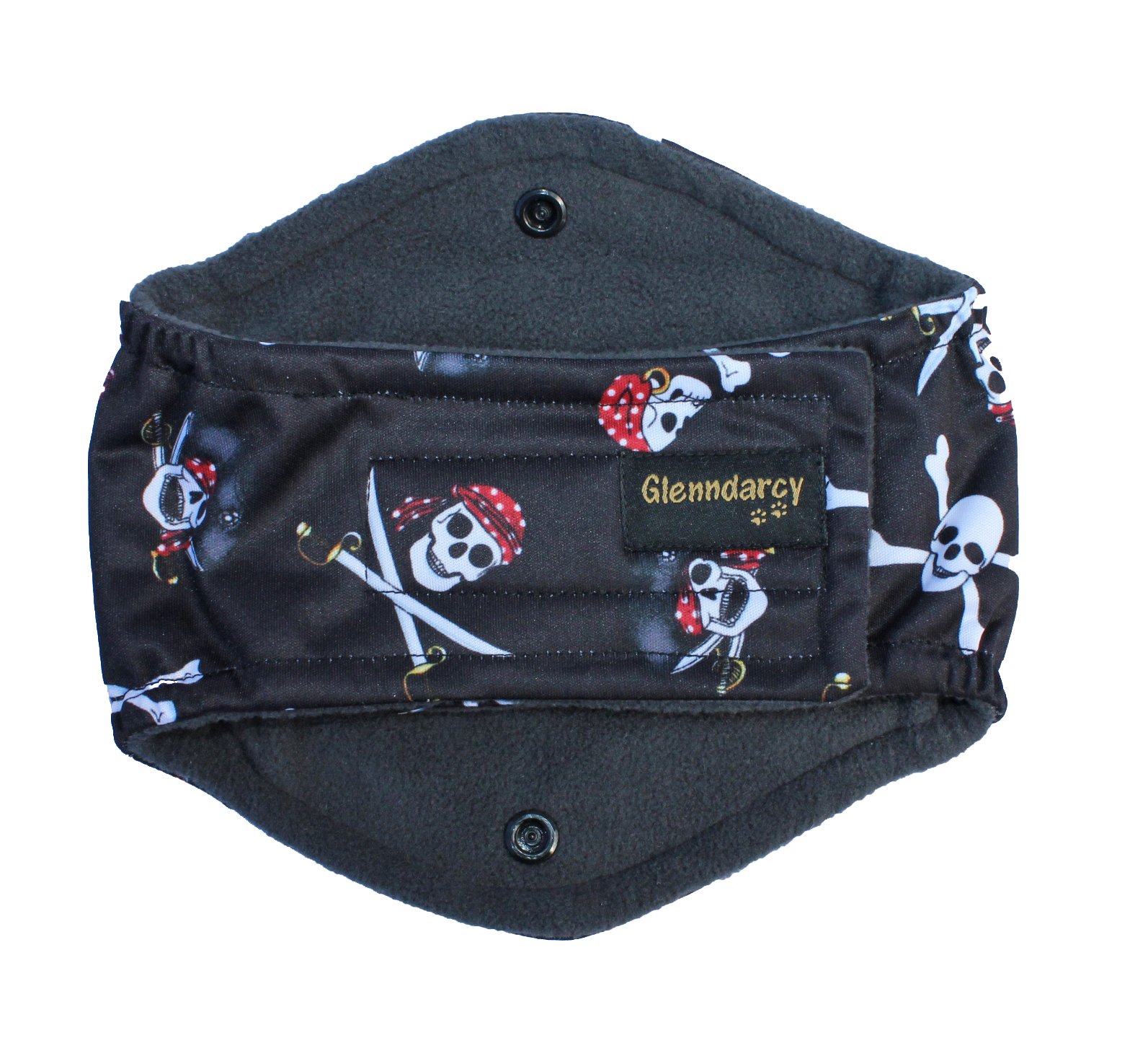 Glenndarcy Diamond Multi-Directional Dog Belly Band - Urine Incontinence - Pirates Medium Long and 2 Washable Pads