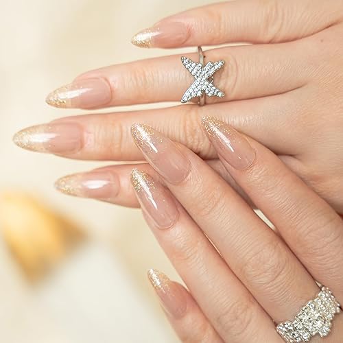 Miniatura 9 de 30 uñas postizas a presión Aurora blancas nacaradas, ajuste supremo y uñas de gel suave natural, 15 tamaños, kit de uñas postizas reutilizables con