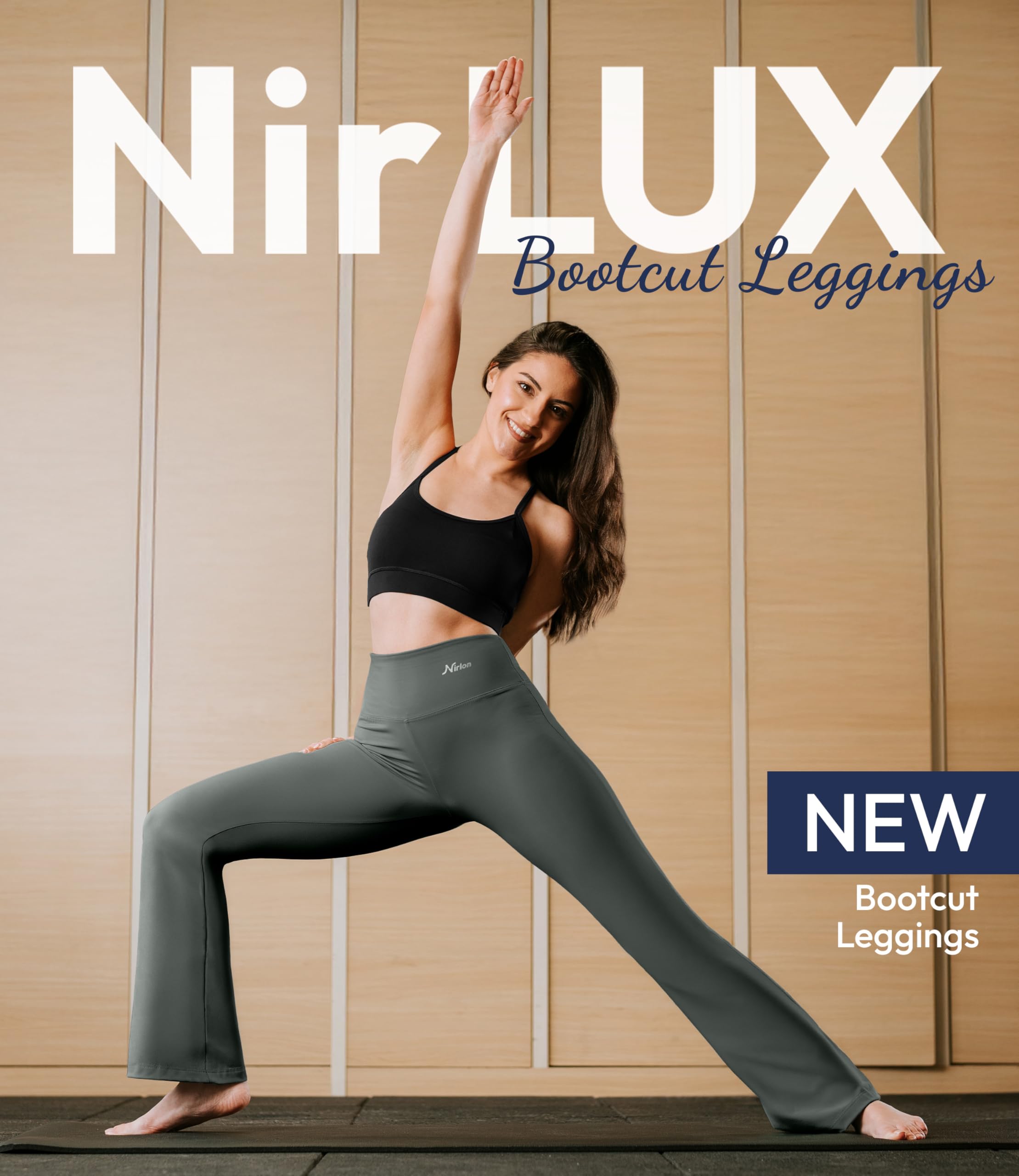 NirLUX Bootcut Yoga Pants - Soft Leggings for Women Regular & Plus Size Womens Leggings Tummy Control for Gym & Yoga (12 28