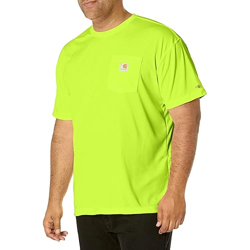 Carhartt Men's High-Visibility Force Relaxed Fit Lightweight Color Enhanced Short-Sleeve Pocket T-Shirt