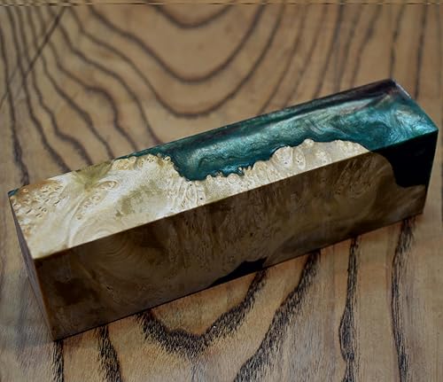 Miniatura 9 de Estabilizado BURL Madera Bloque de madera Torneado en blanco Mango Cuchillos Cuchillo Cactus Jugo Estabilizador (#285)