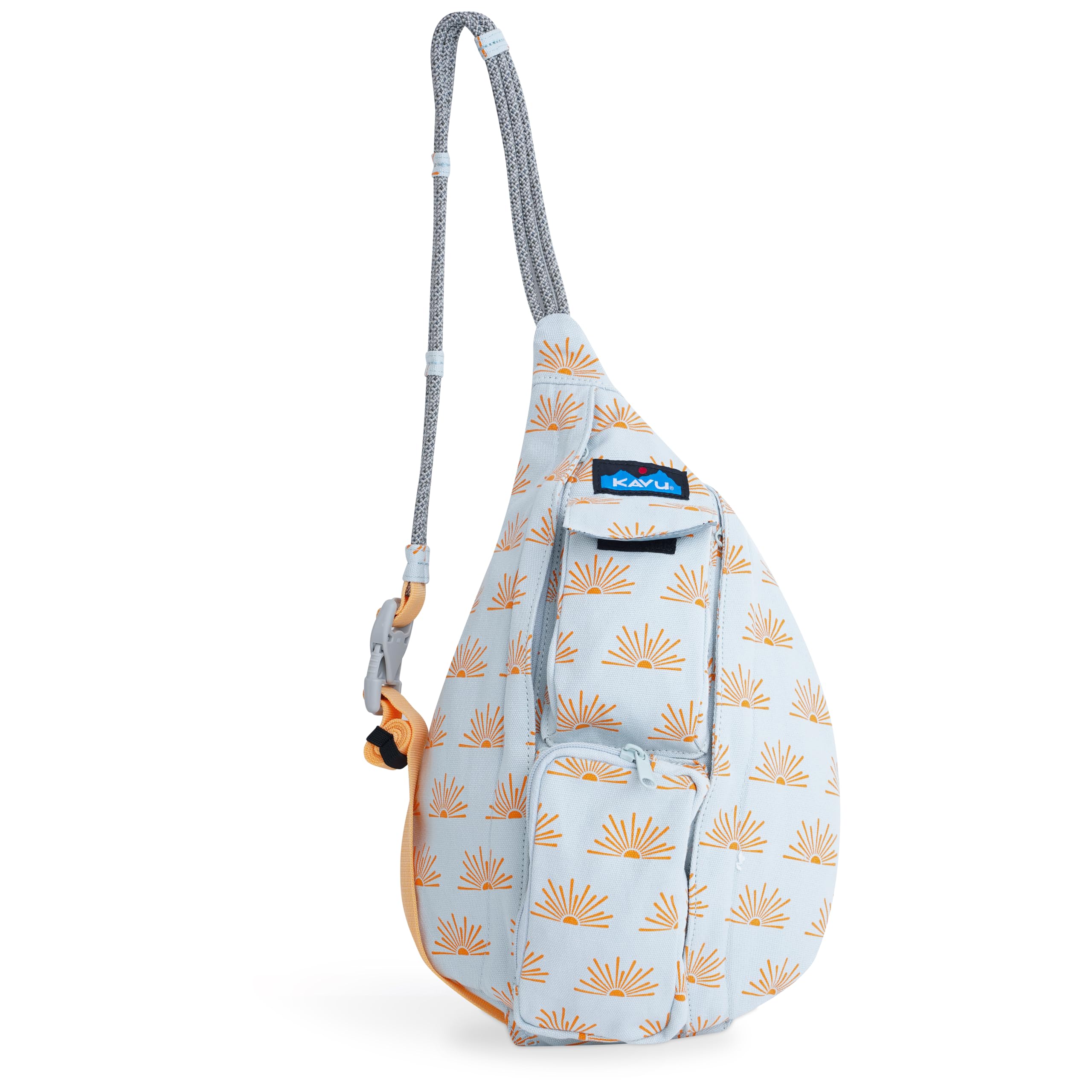 KAVU Mini Rope Bag Cotton Crossbody Sling, Sunrays, One Size