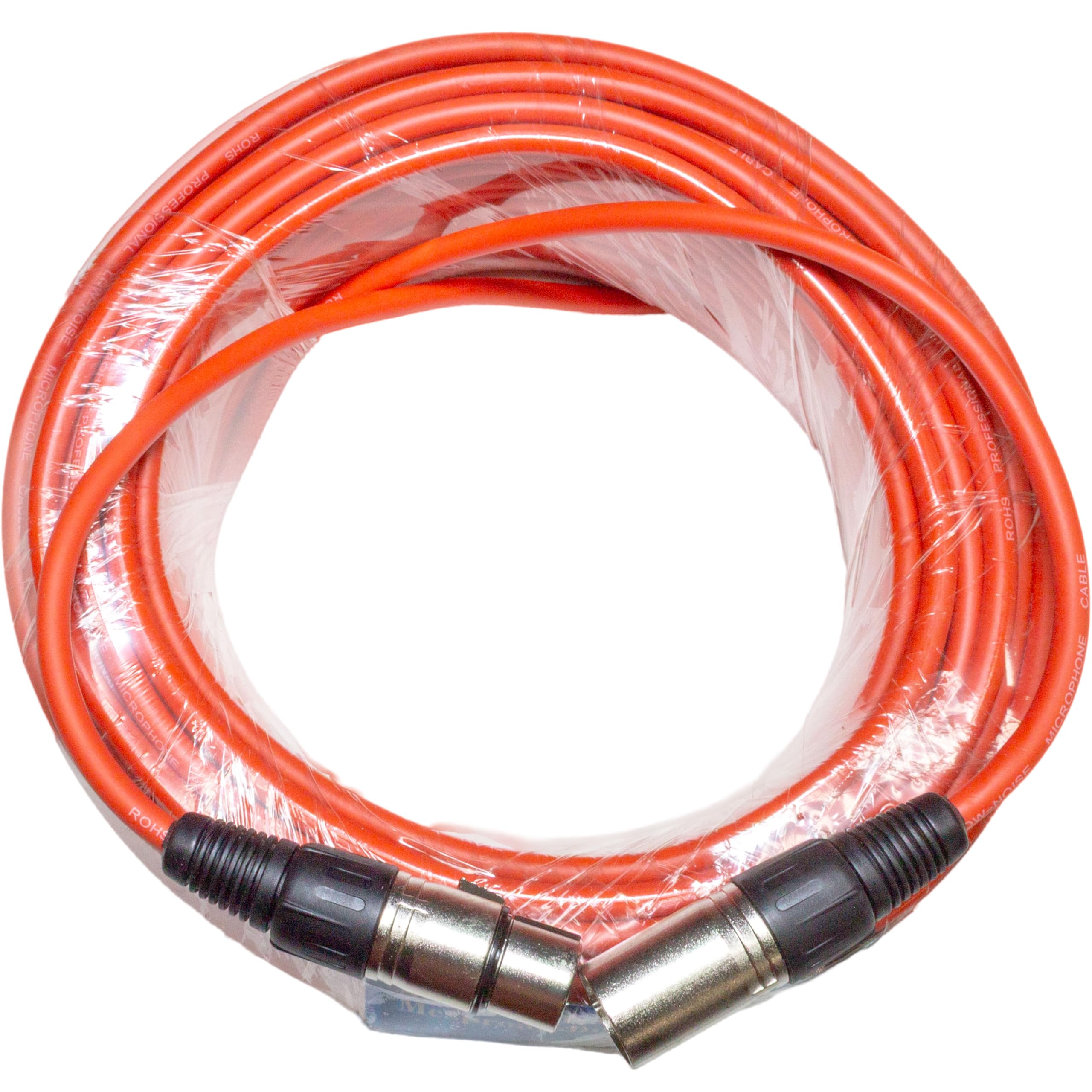 Cavo microfono XLR maschio a femmina, 30,5 m, colore: arancione