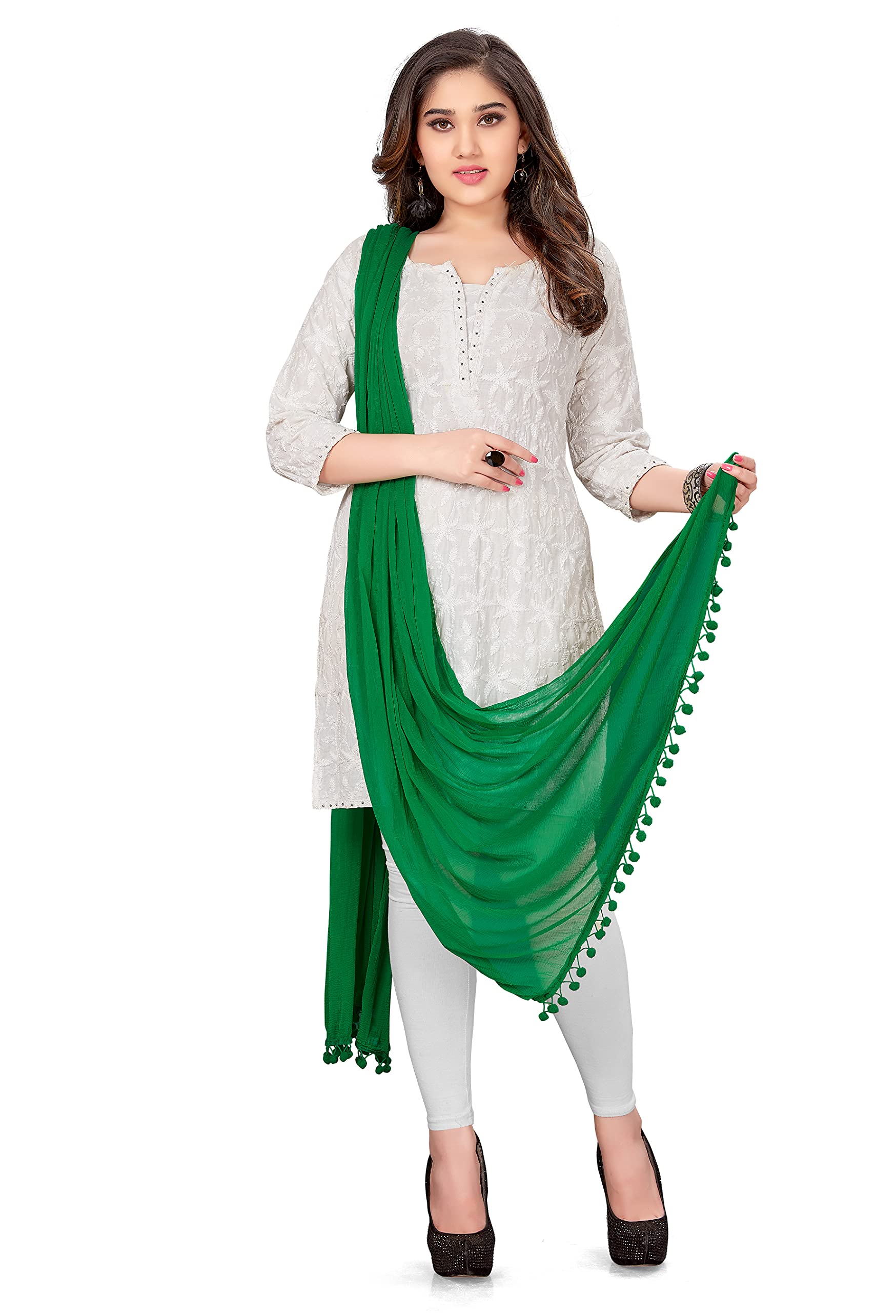 tulsi Women's Solid Chiffon Dupatta-picture-28