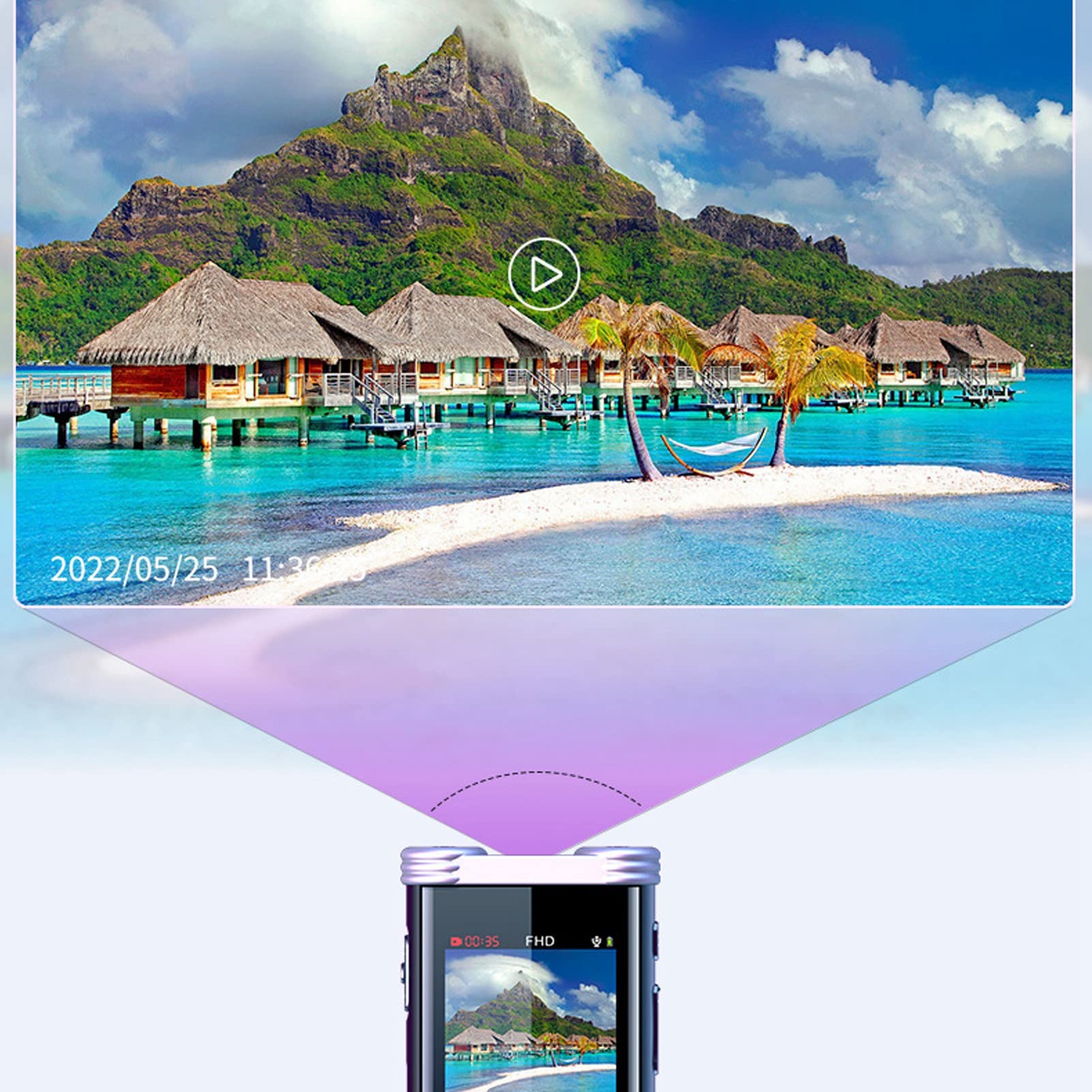 Generic Cyfrowy Dyktafon AI Smart Motion Detection z Odtwarzaniem przemówień i Studiów Membrana Grafenowa (32GB)