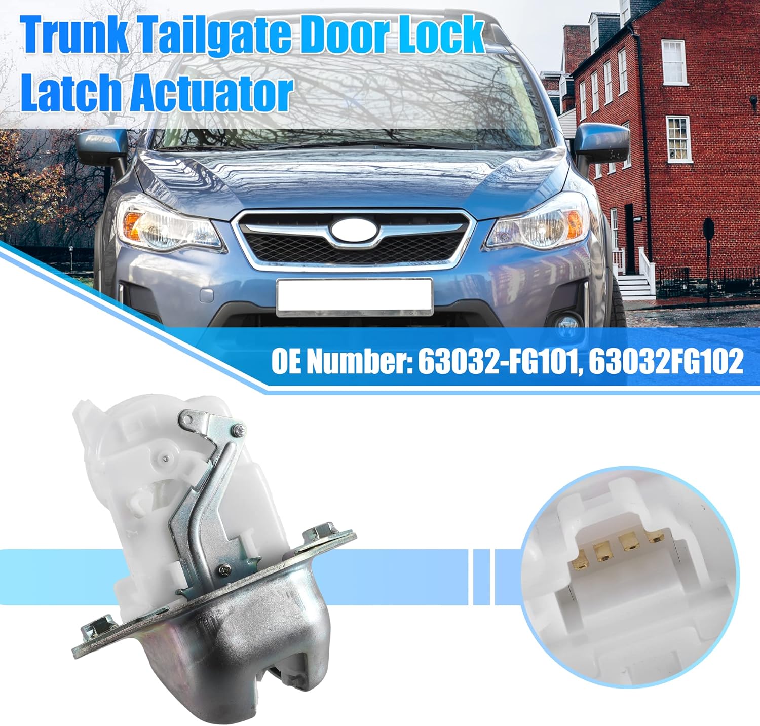 X AUTOHAUX Trunk Latch Lock Actuator 63032-FG101 Fit for Subaru Crosstrek 2014-2023 Engine Tailgate Door Latch Lock Actuator Motor