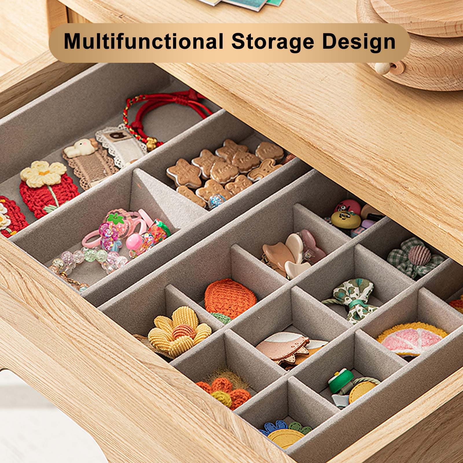 6 Stück Schmucktablett,Schmuckaufbewahrung Schublade,Schmuck Schublade Organizer Set,Schmuckaufbewahrung Stapelbar,Schmuckeinsatz für Schubladen,Schubladeneinsatz Schmuck für Halsketten - 5