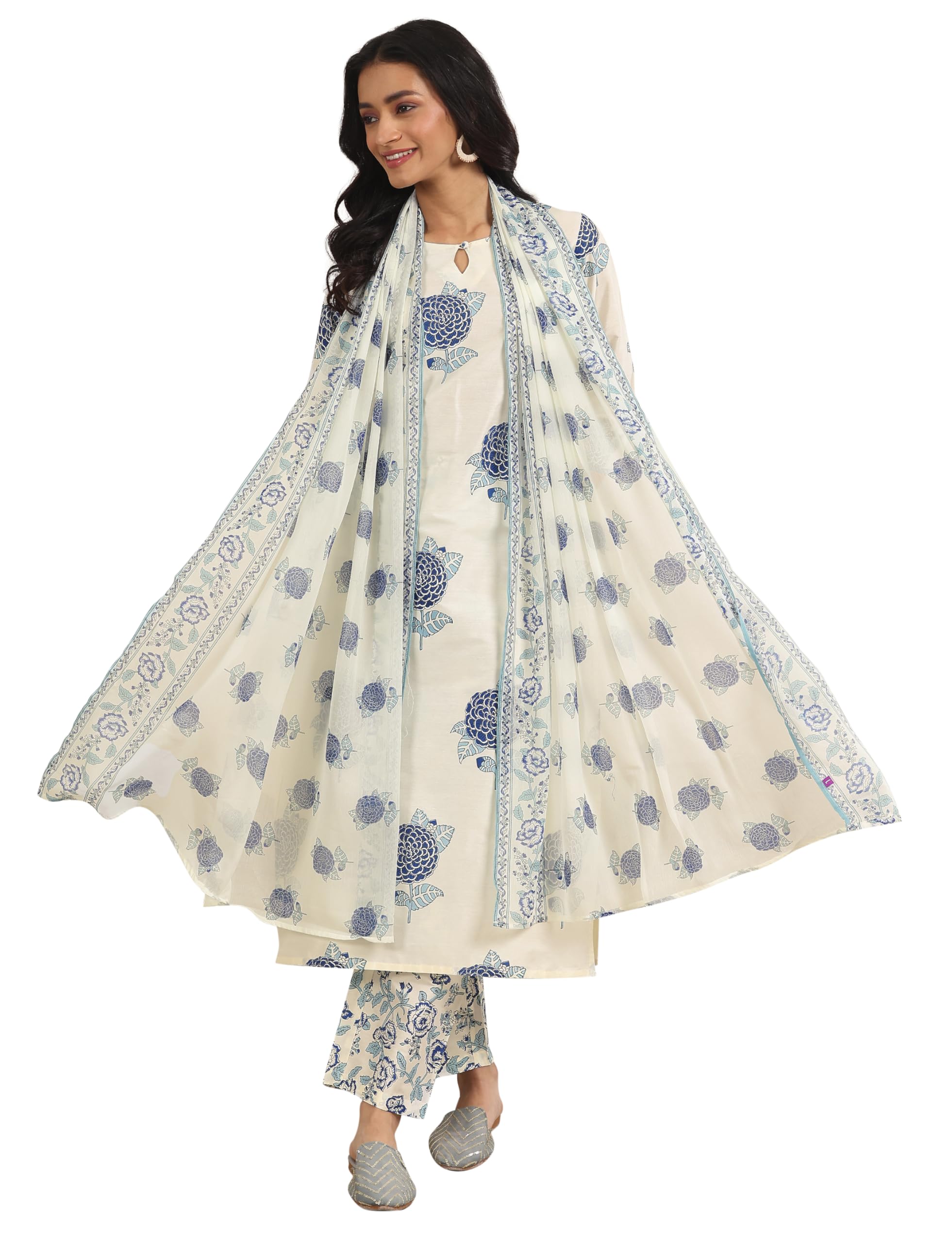 libas Women's Silk Blend Printed Kurta Set-picture-25