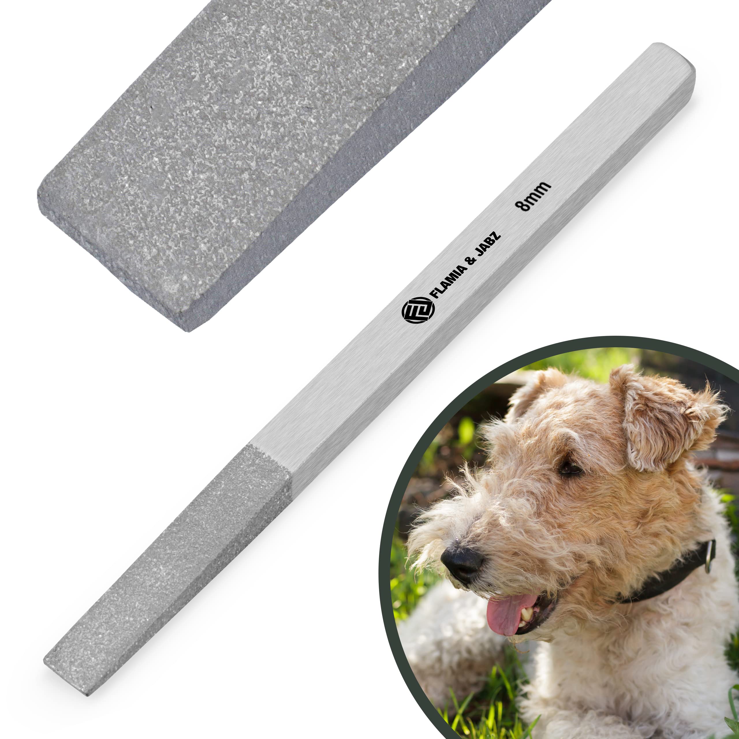 FLAMIA & JABZ Stripping Metal Stones & Nail File for Dogs, Cats & Pets (8 MM)
