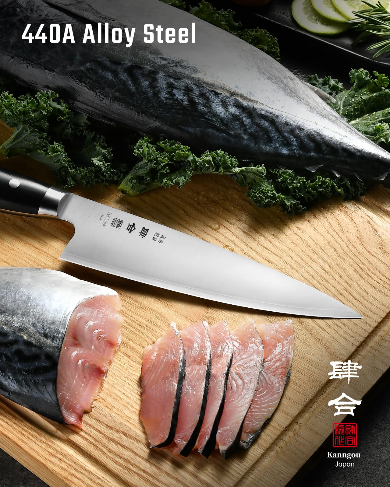 kanngou 8 Inch Chef Knife, Kitchen Knife with 440A AllOY Steel — Amazon image 6