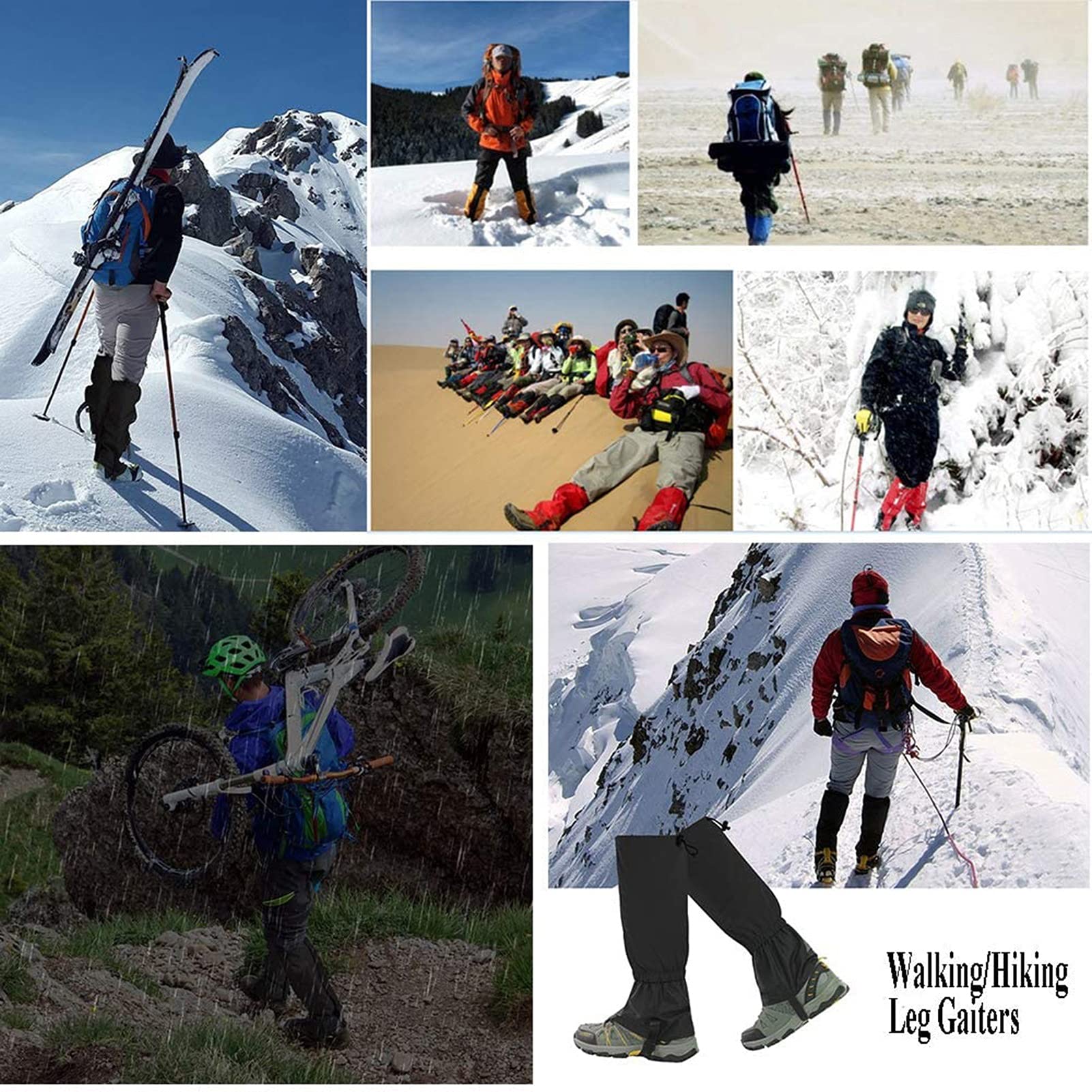 Beingamaschen, Verstellbare Knöchelgamaschen, Atmungsaktive Schlangengamaschen, Baumwoll- Und Leinen-Canvas for Outdoor-Sport Und Outdoor-Arbeit (Erwachsene Und Kinder)