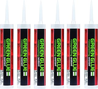 Green Glue Noiseproofing Sealant pack of 6 Tubes (28 oz each) - With Cleanup Wipes