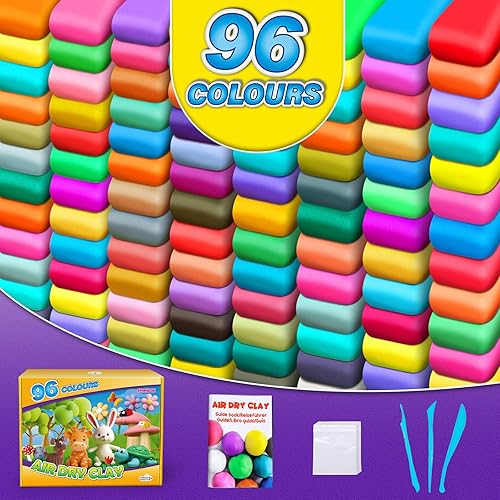 Miniatura 2 de Magic Clay - Arcilla seca al aire 96 colores, arcilla para modelar para niños con herramientas, suave y ultraligera, juguetes regalos para niños de