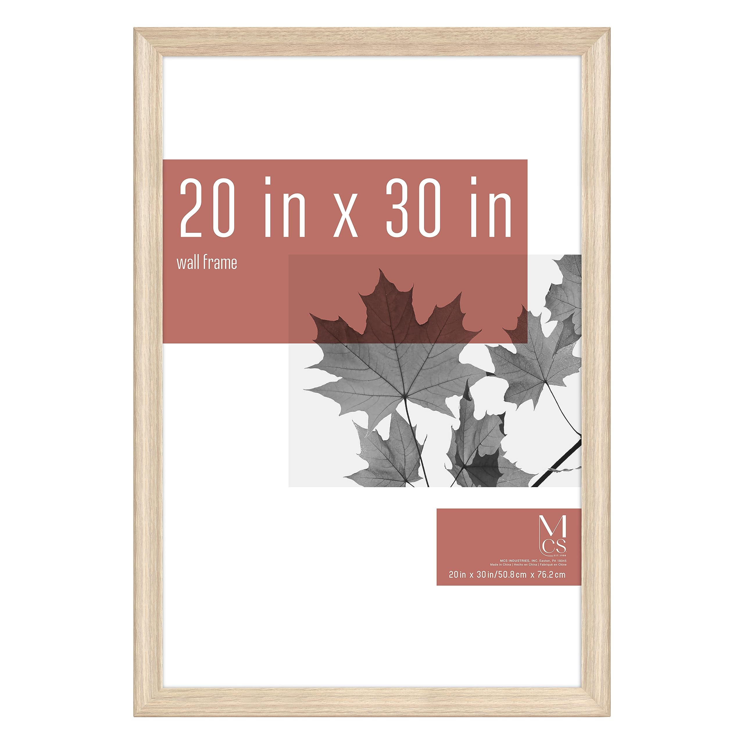 ( 2 piece)MCS Classic Studio Gallery Wall Frames, Natural Woodgrain, 20 x 30 Inch, Single