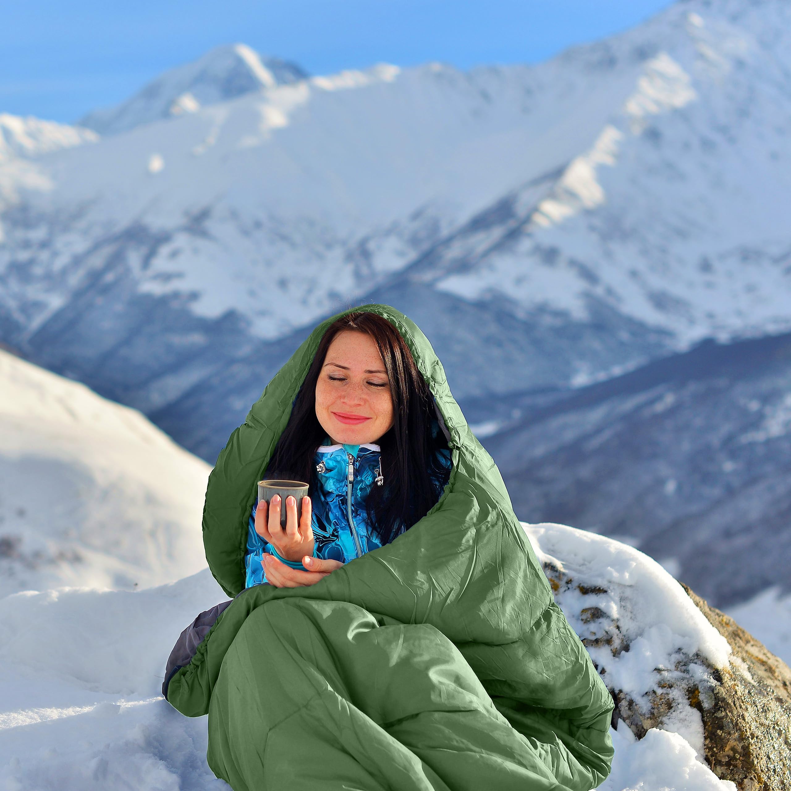 Retoo Saco de Dormir al Aire Libre Camping para Adultos niños Sacos de Dormir Verano Invierno 3 4 Estaciones Saco de Dormir Ultraligero Dormir Viaje Impermeable 210 cm