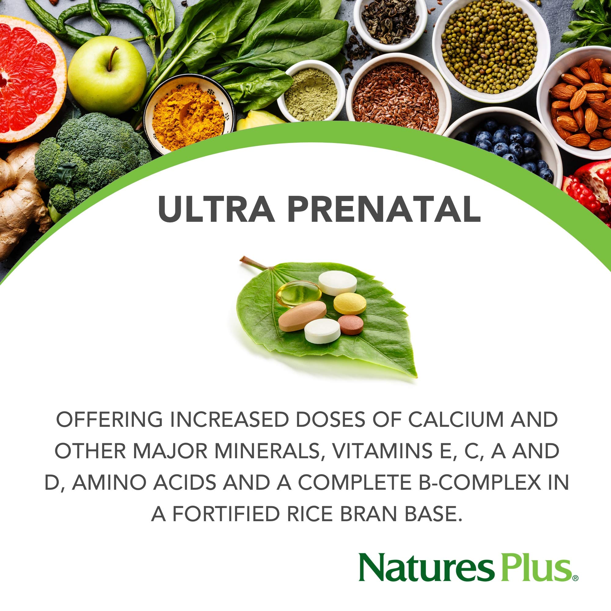 Buy NaturesPlus Ultra Prenatal Multivitamin 800 mcg Folate, 180 Vegetarian Tablets Prenatal
