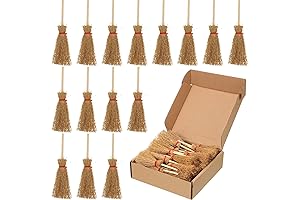 Pack of 50 Halloween Witch's Straw Brooms for Bewitching Cosplay